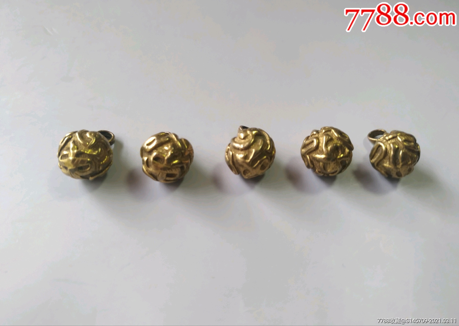 清代铜镏金扣子一套金水足全美品收藏自用都行喜欢的不要错过细节如图
