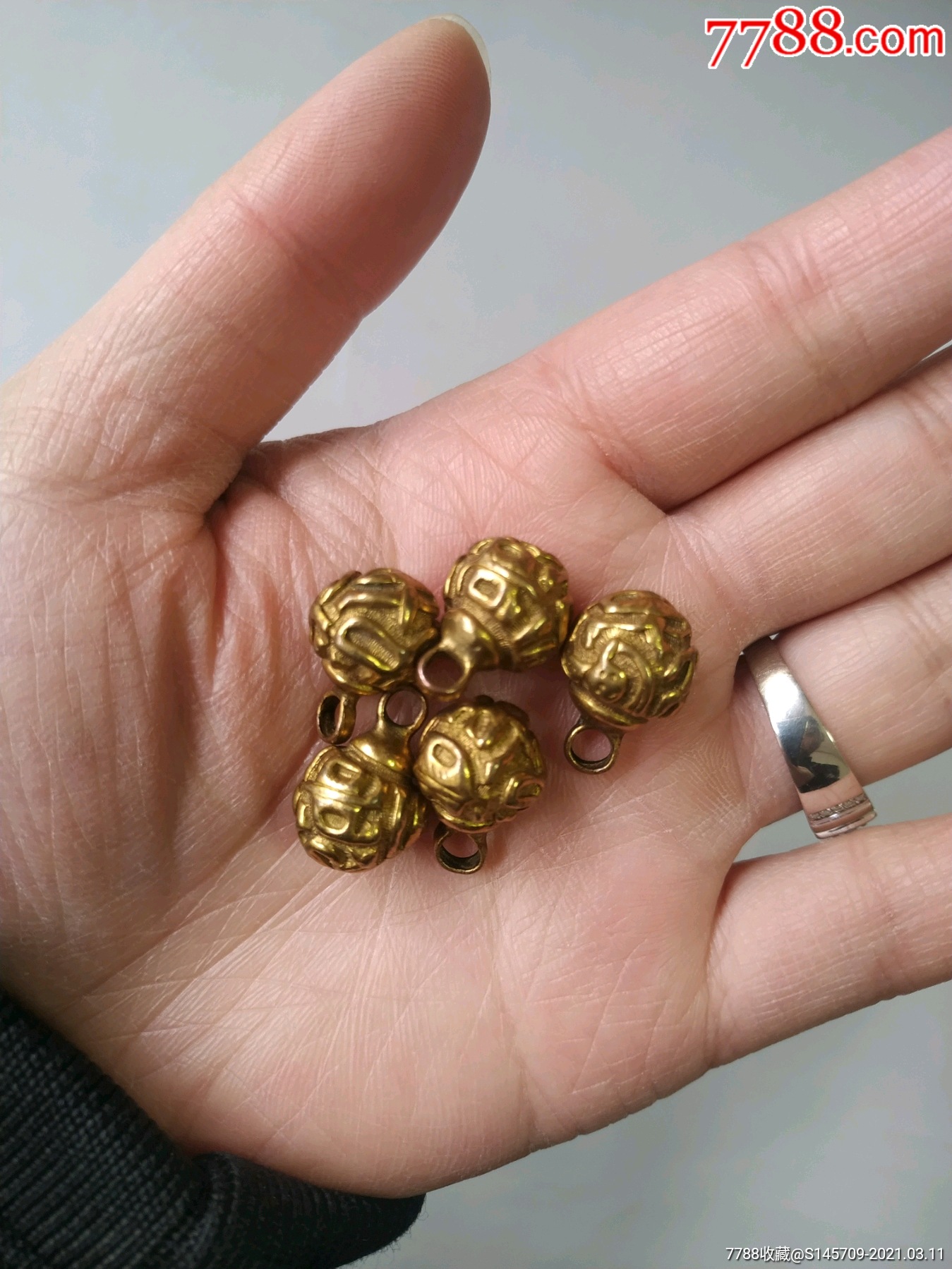 清代铜镏金扣子一套金水足全美品收藏自用都行喜欢的不要错过细节如图