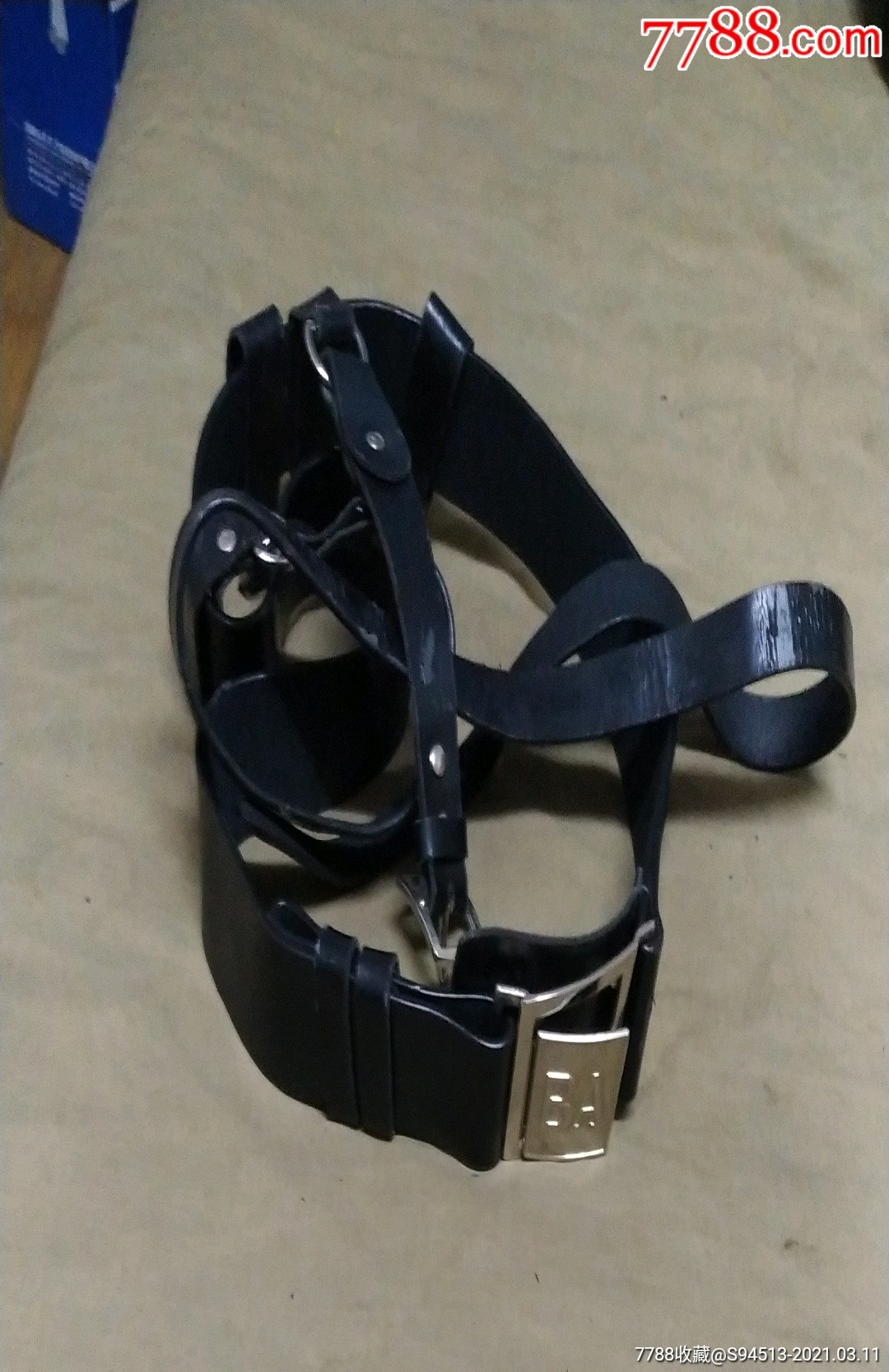 老式人造革保安武装带一条