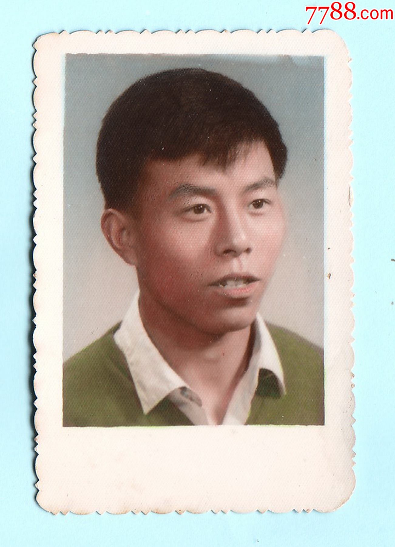 早期帅哥单人照片,手工上彩_老照片_第1张_7788集邮网