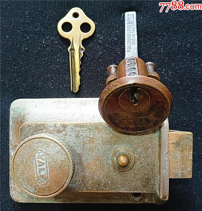 民国老铜锁3040年代美国制造yale耶鲁纯铜老门锁made.in.usa