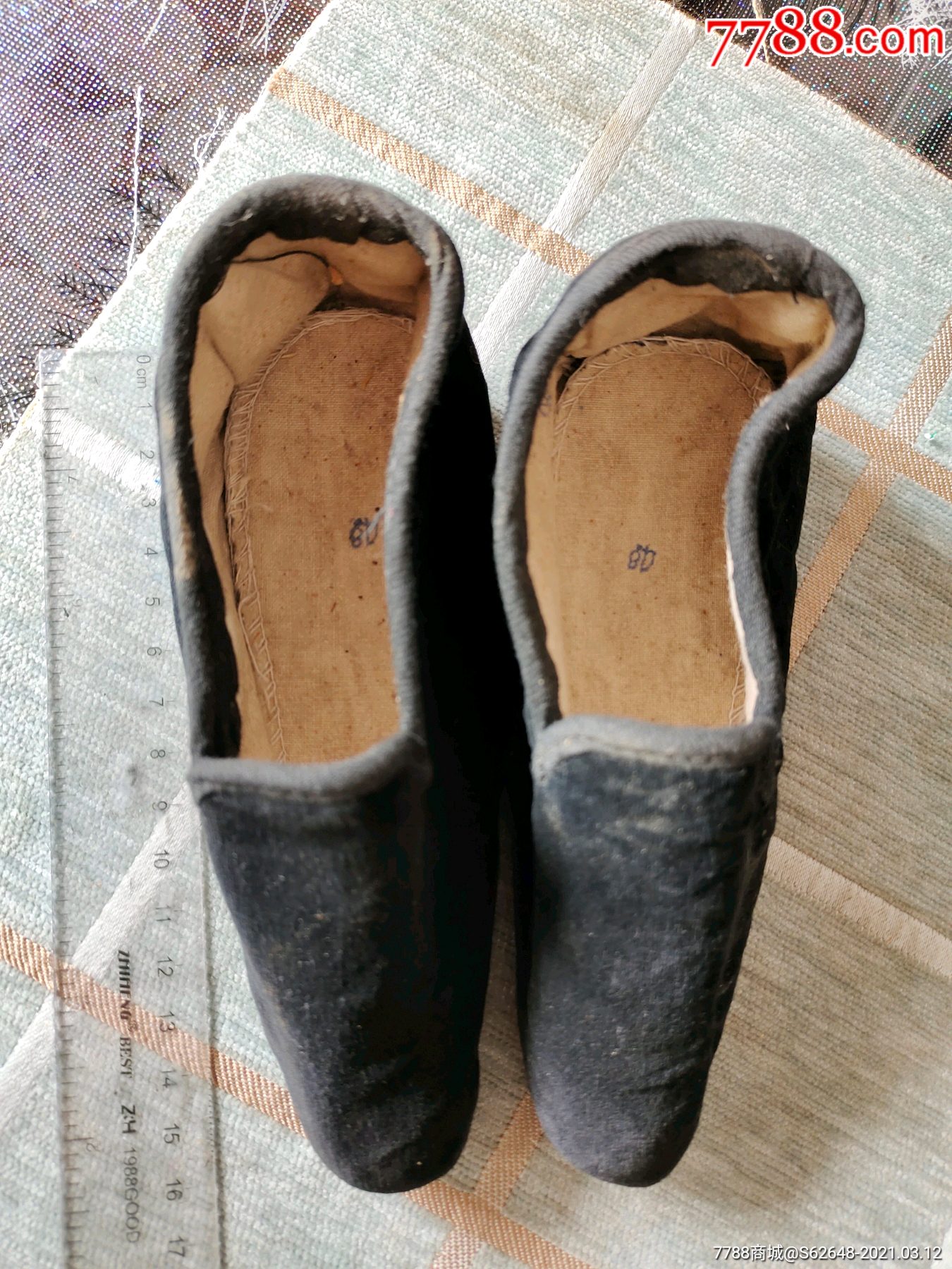 民国时期皮底小脚鞋