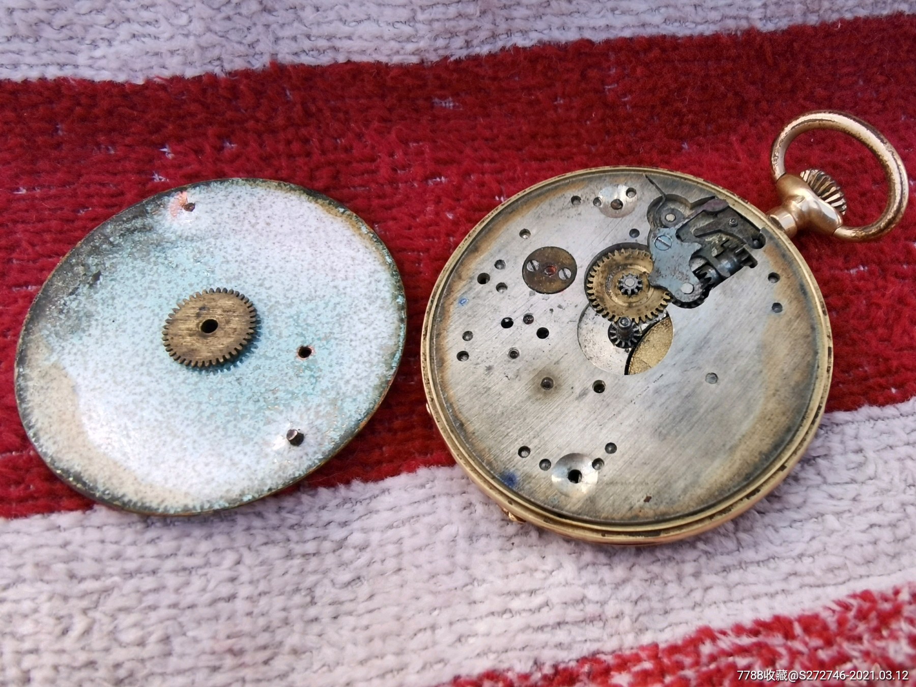 瑞士(magno或ancre)牌14k金怀表.