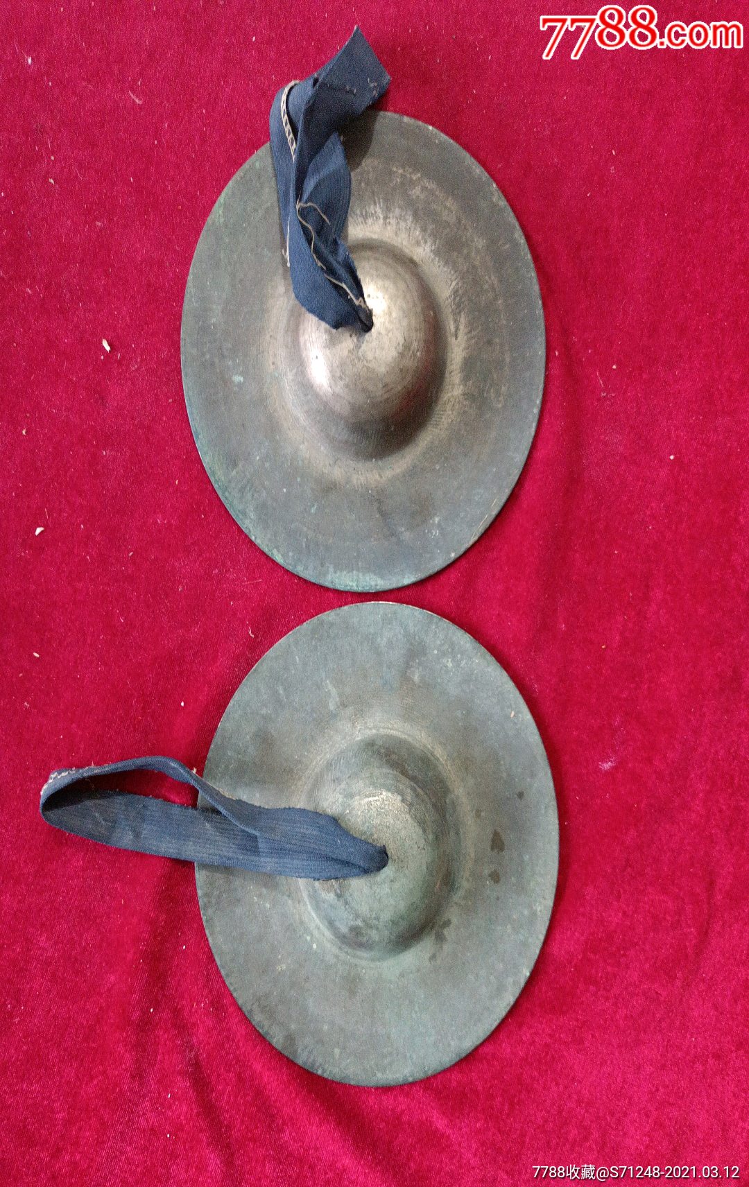 晚清时期白铜大咣嚓一对,音质很好_其他民族乐器_慧丰阁【7788收藏