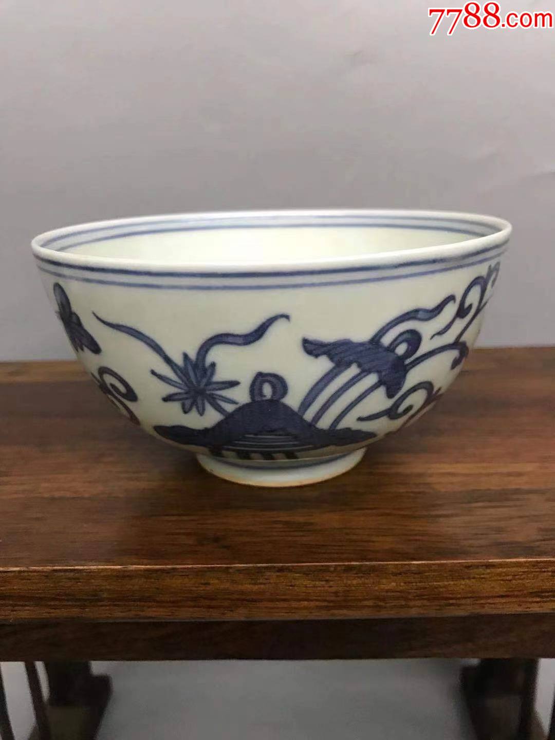 明清青花"长命富贵"碗