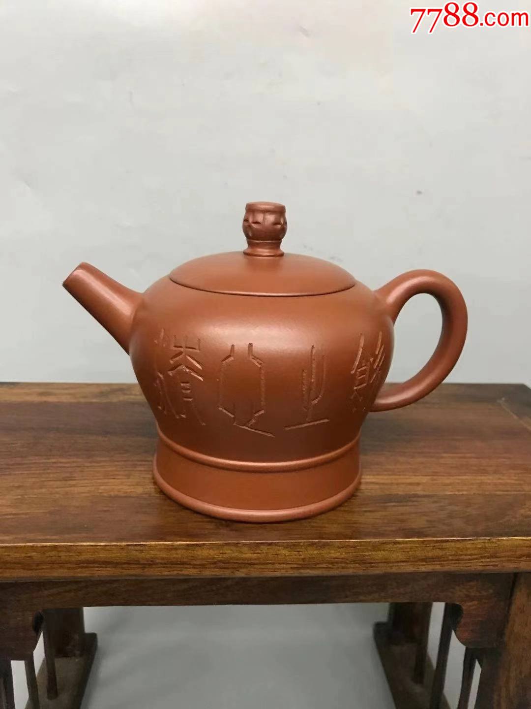 宜兴紫砂名艺人顾景舟款全手工原矿红泥紫砂壶约300c