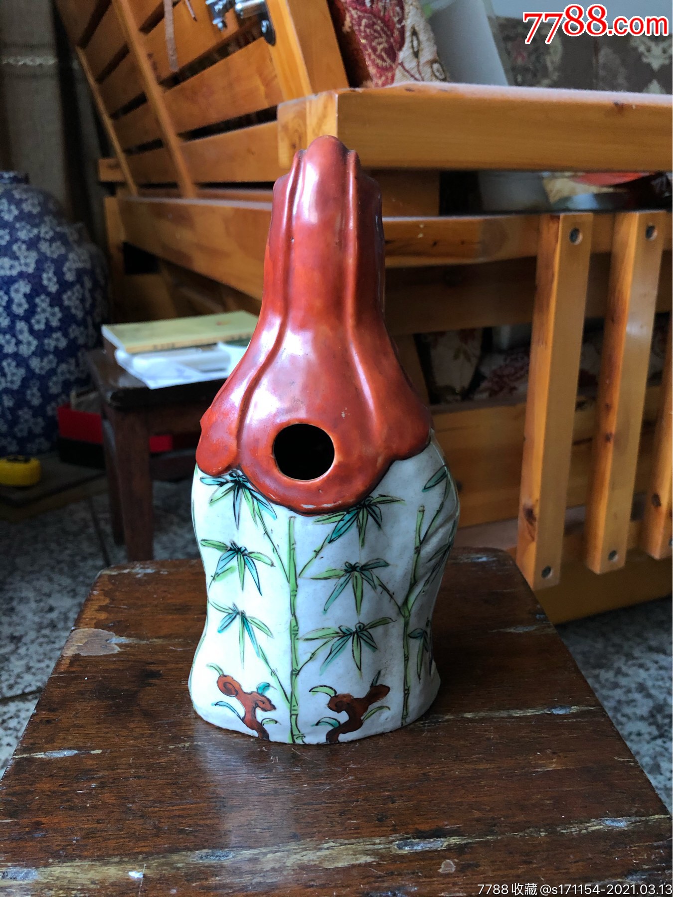 清中期景德镇粉彩观音瓷塑像_雕塑瓷/瓷雕_第5张_7788奇石收藏