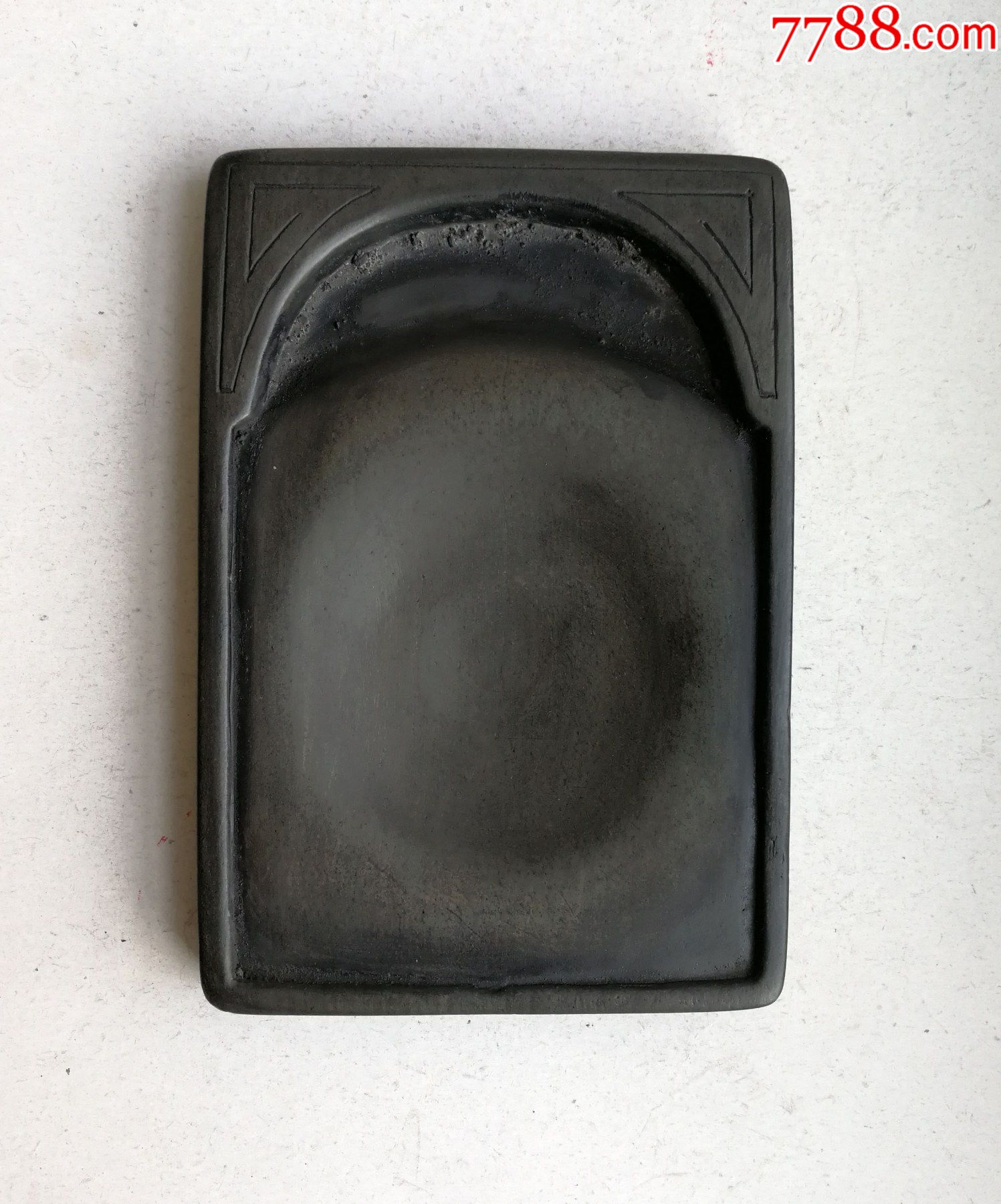 歙回纹老砚台-歙砚/龙尾砚-7788书法收藏
