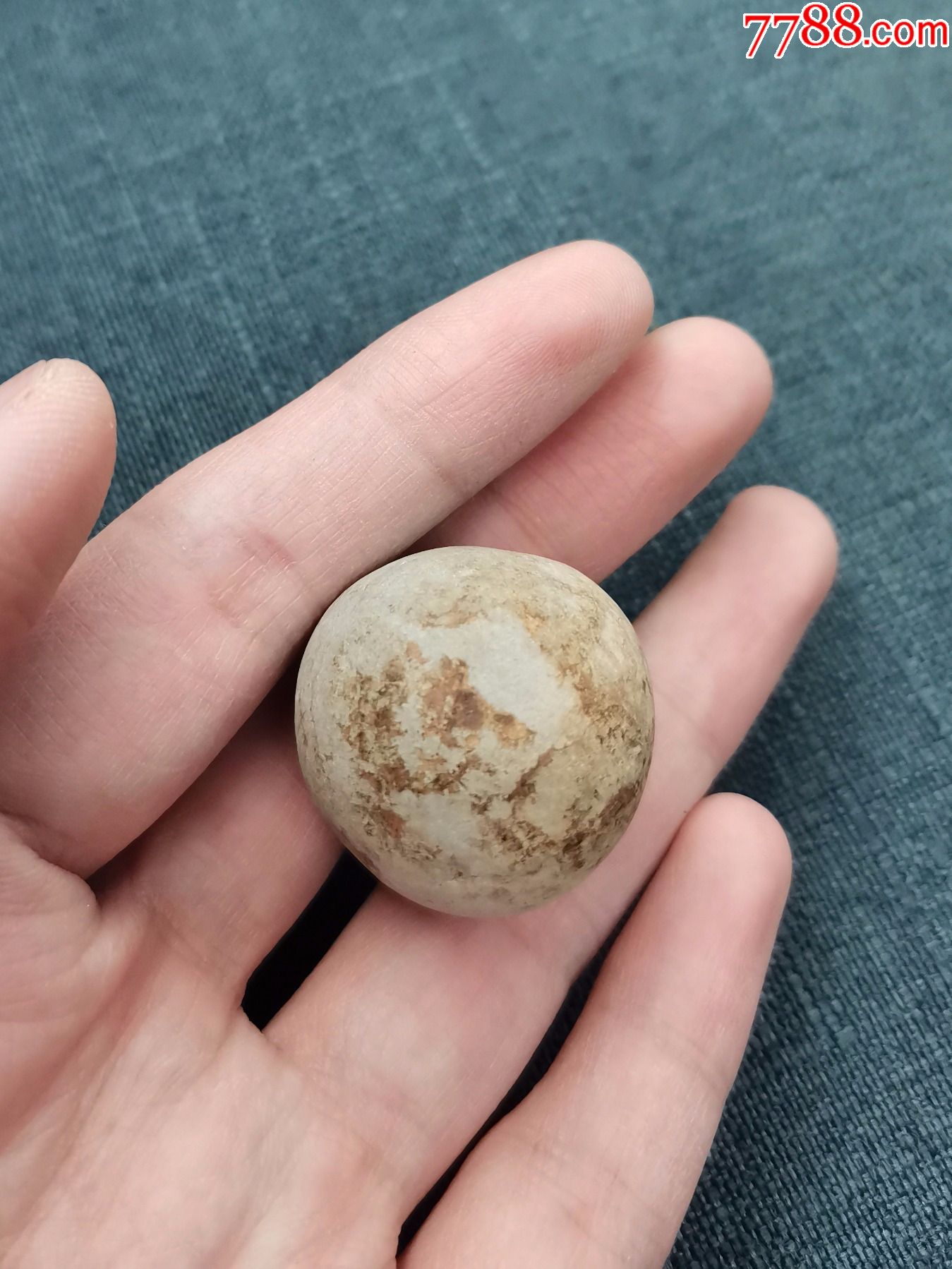 捶丸陶球老陶器球民俗收藏品保真古玩高古灰陶玩具