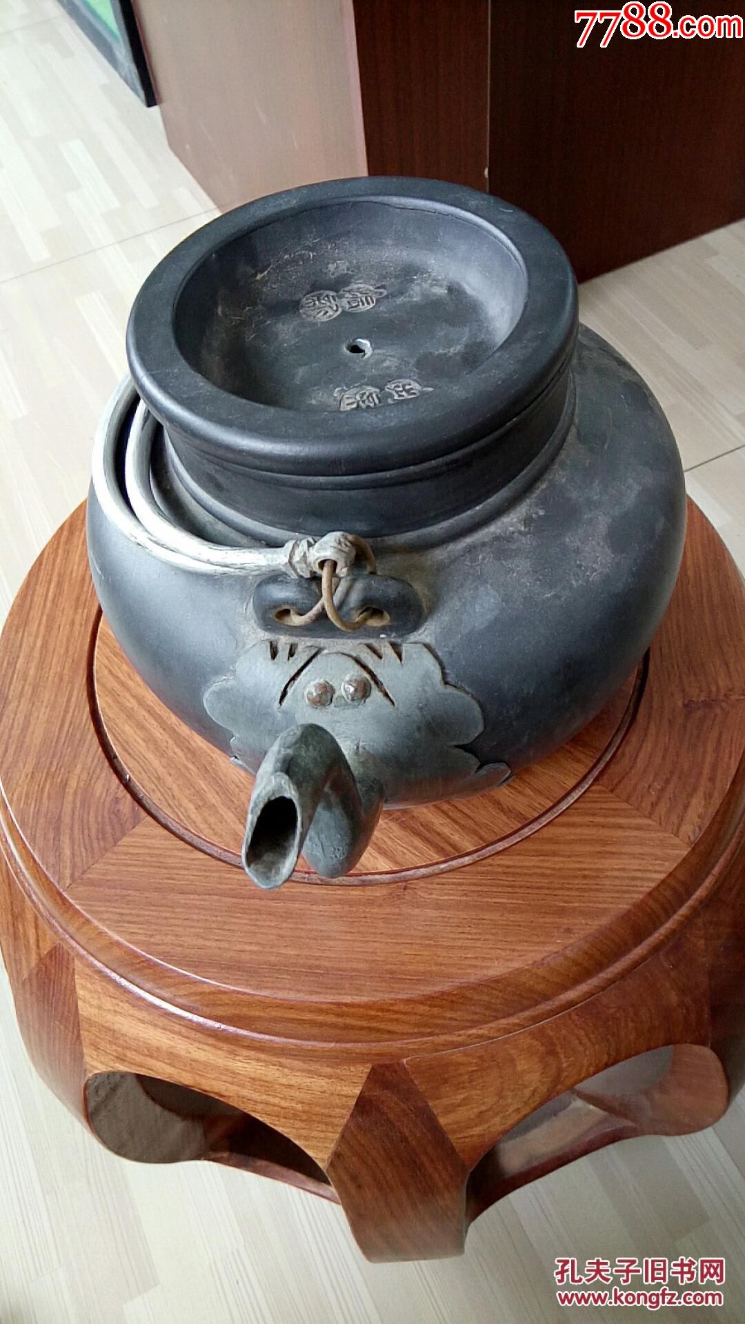 清代制壶大师【朱金林】黑泥紫砂壶,尺寸23x15cm