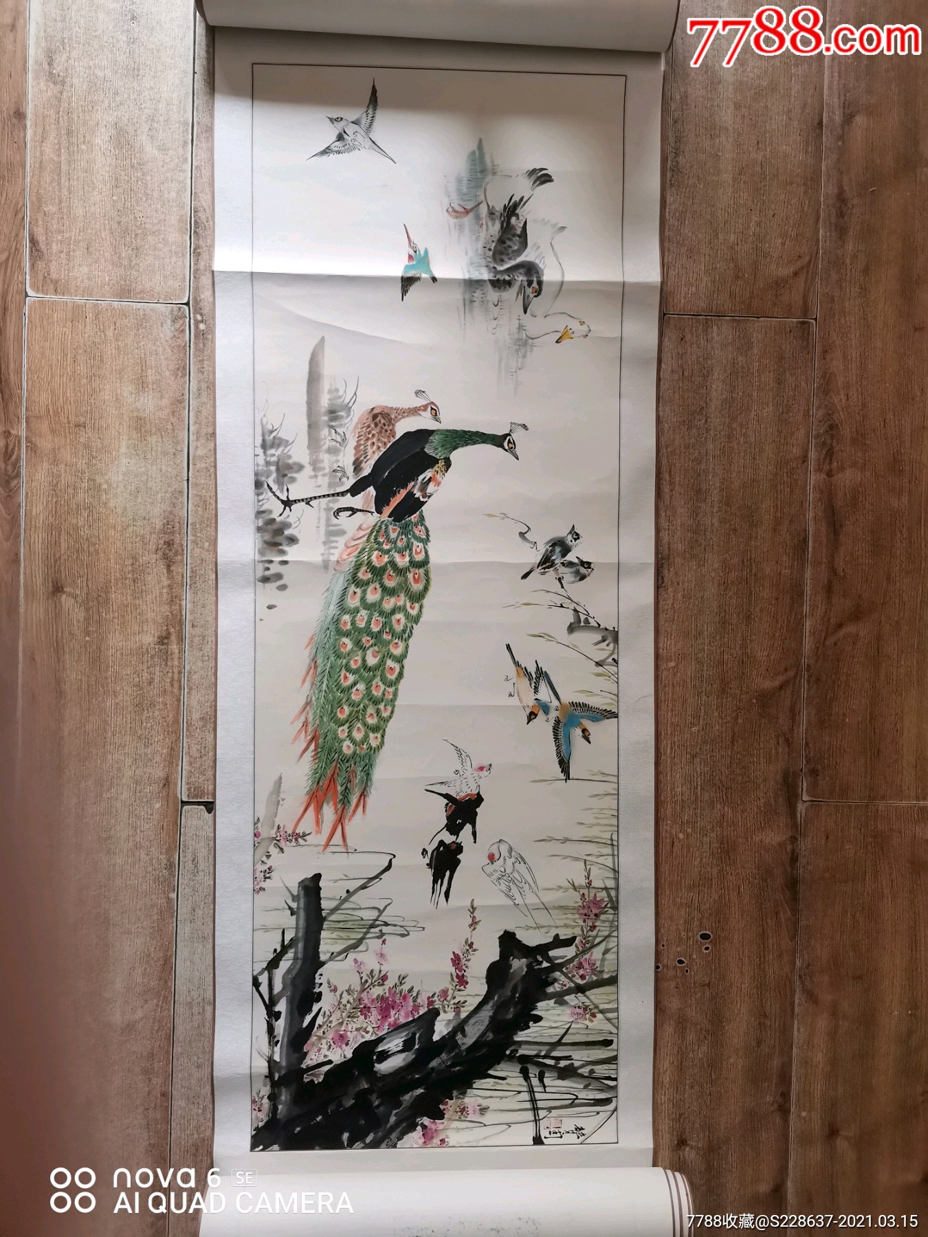 百鳥圖_花鳥國畫原作_作品欣賞_收藏價值_7788字畫網