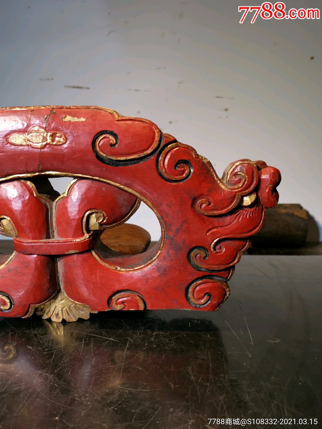 民国民国草龙木雕双面工花板