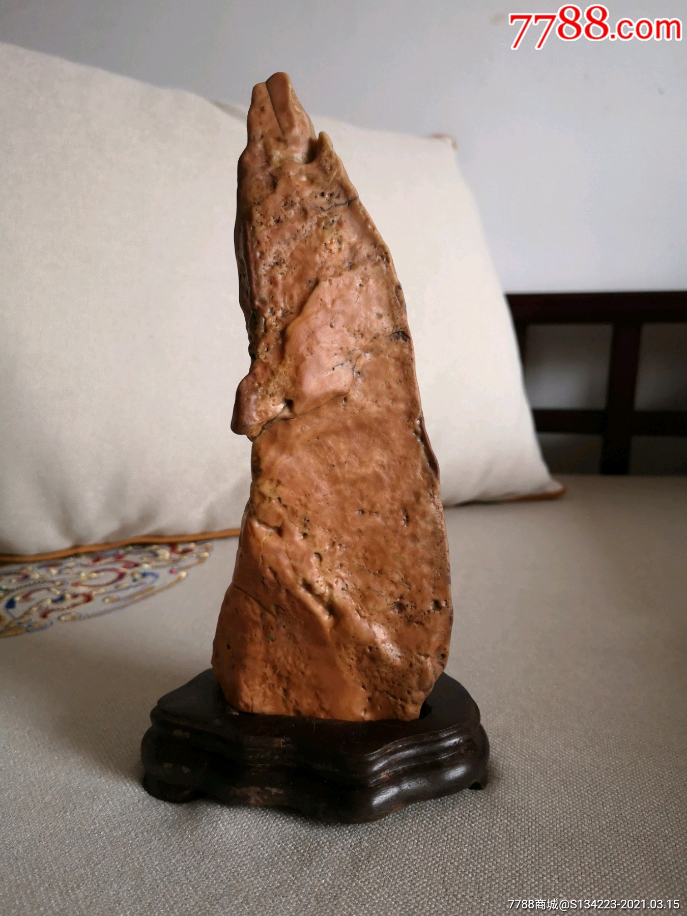 戈壁石沙漠漆《关帝》_风砺石/戈壁石_第1张_7788奇石收藏