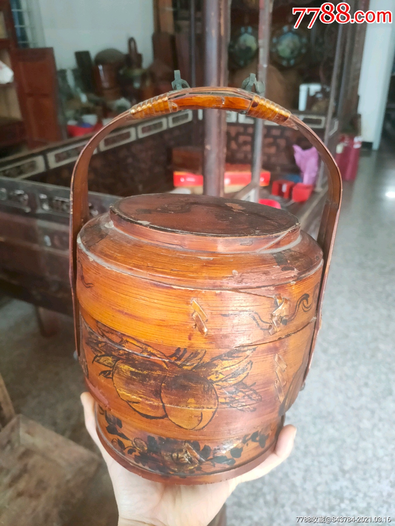 毛竹小食盒点心桶零食桶食盒酒提15057335597