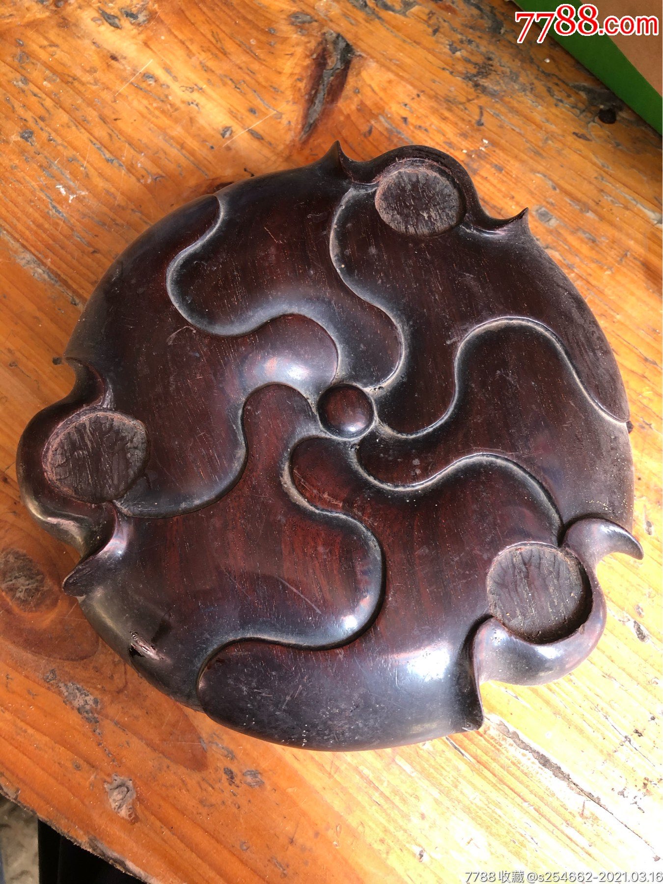 荷叶香炉座_木雕底座_收藏交流_回收价值_7788磁带收藏