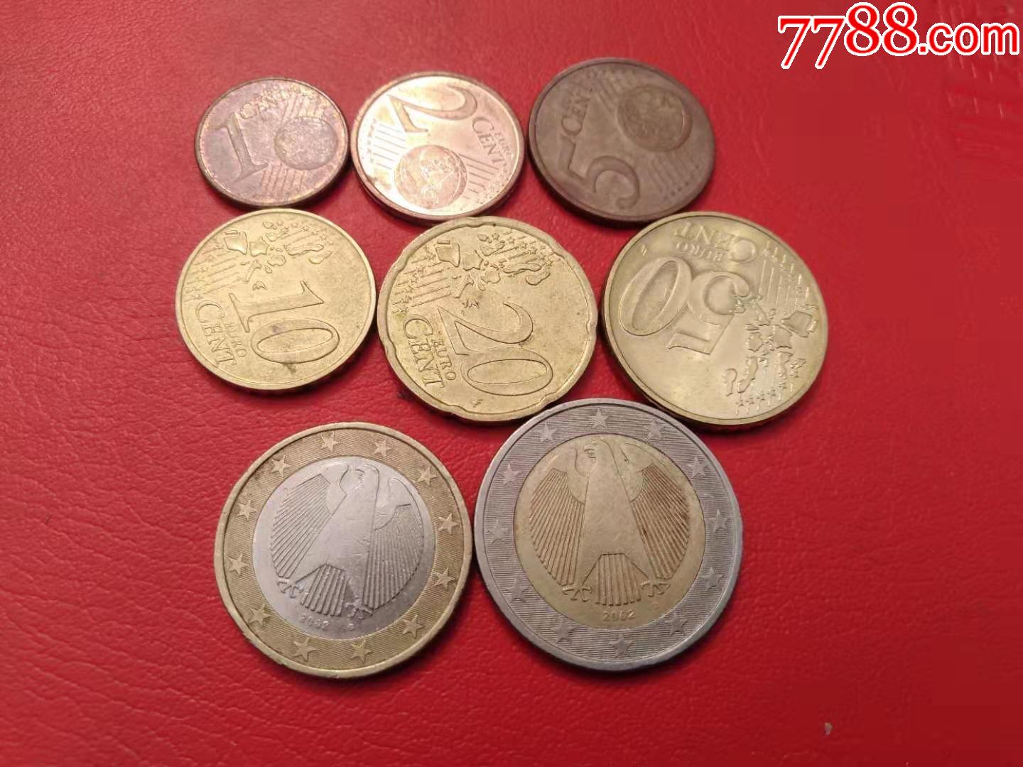 德国硬币欧版8枚一套