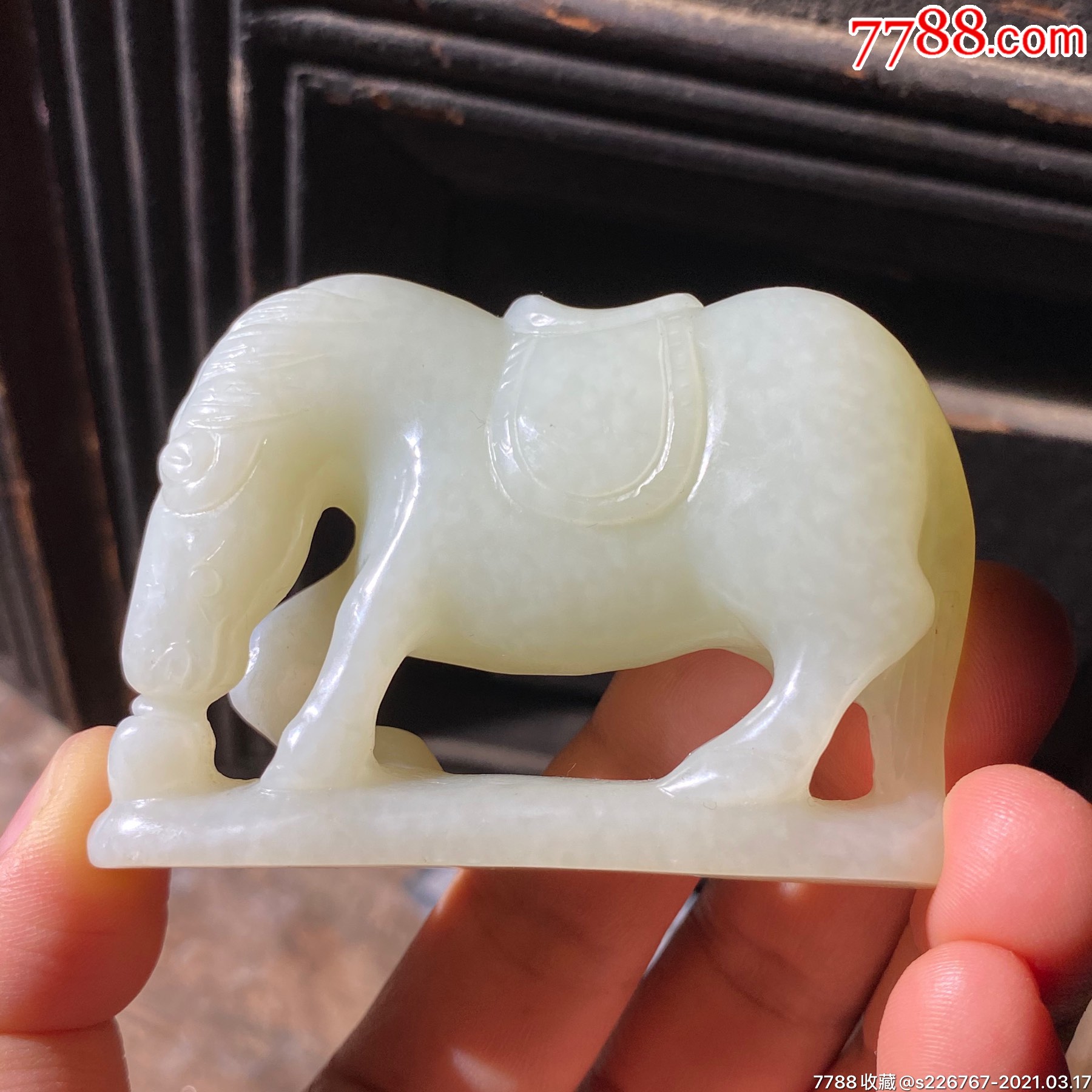 玉器和田玉马摆件