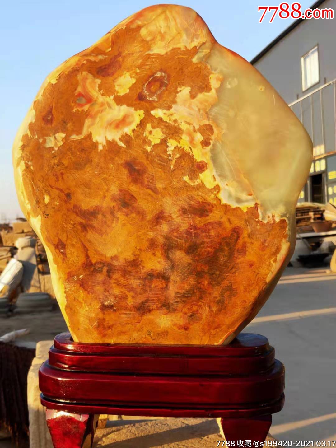 天然形成的彩玉石观赏石图案优美逼真包浆圆润手感细腻光滑皮克老辣