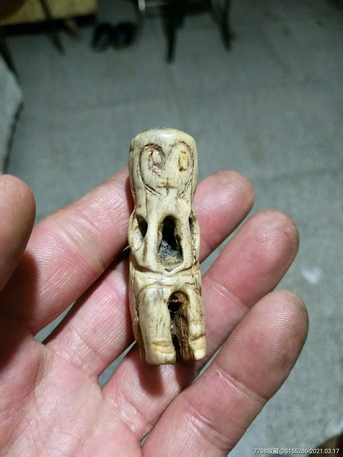 骨质手雕猴子,品相完整,包老包真9品￥40099清代骨雕猴头雕件4根,户