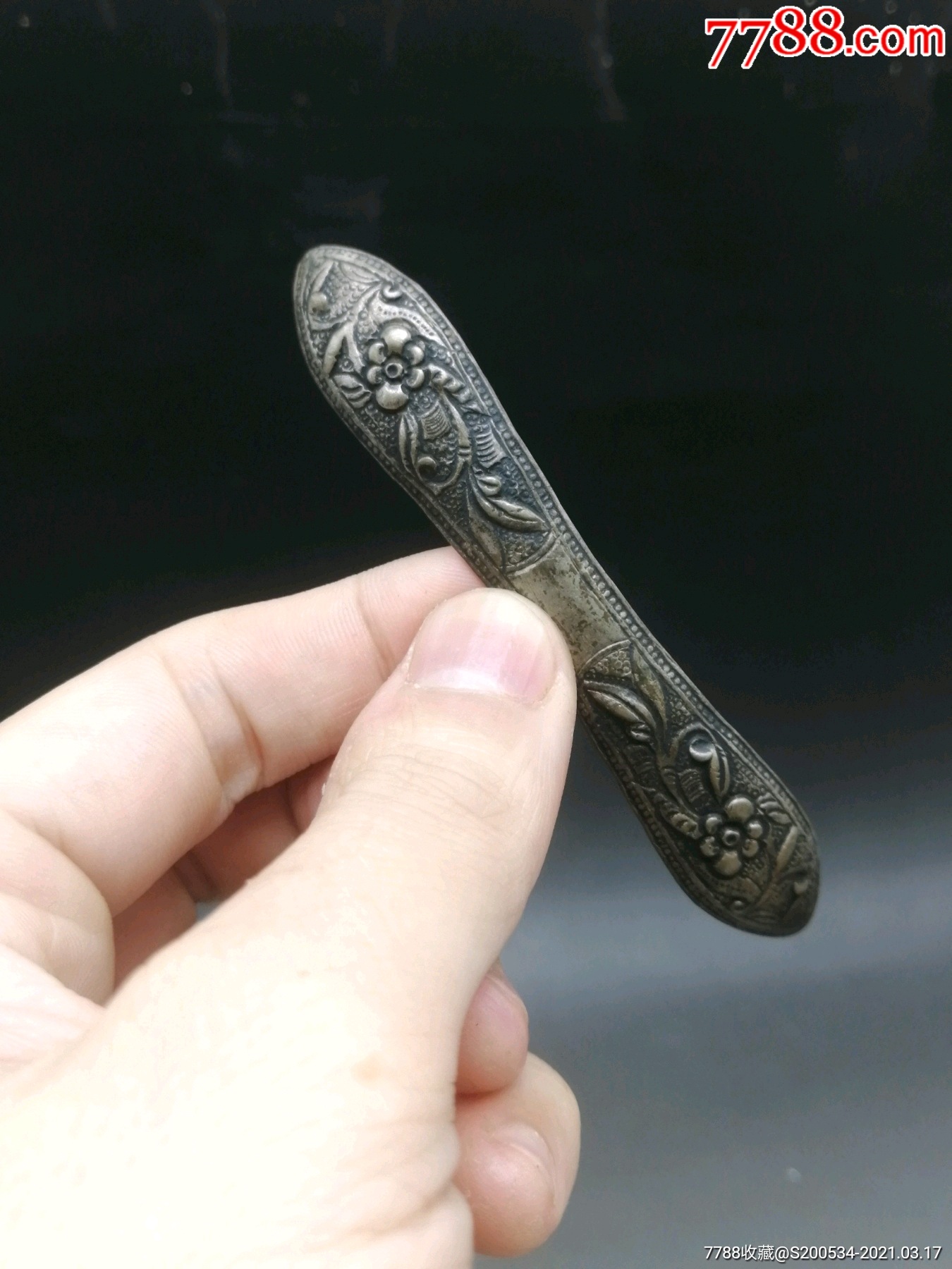 一线探测清代刻花银簪子银饰品首饰礼品古玩古董一线探测精美宋代窖藏