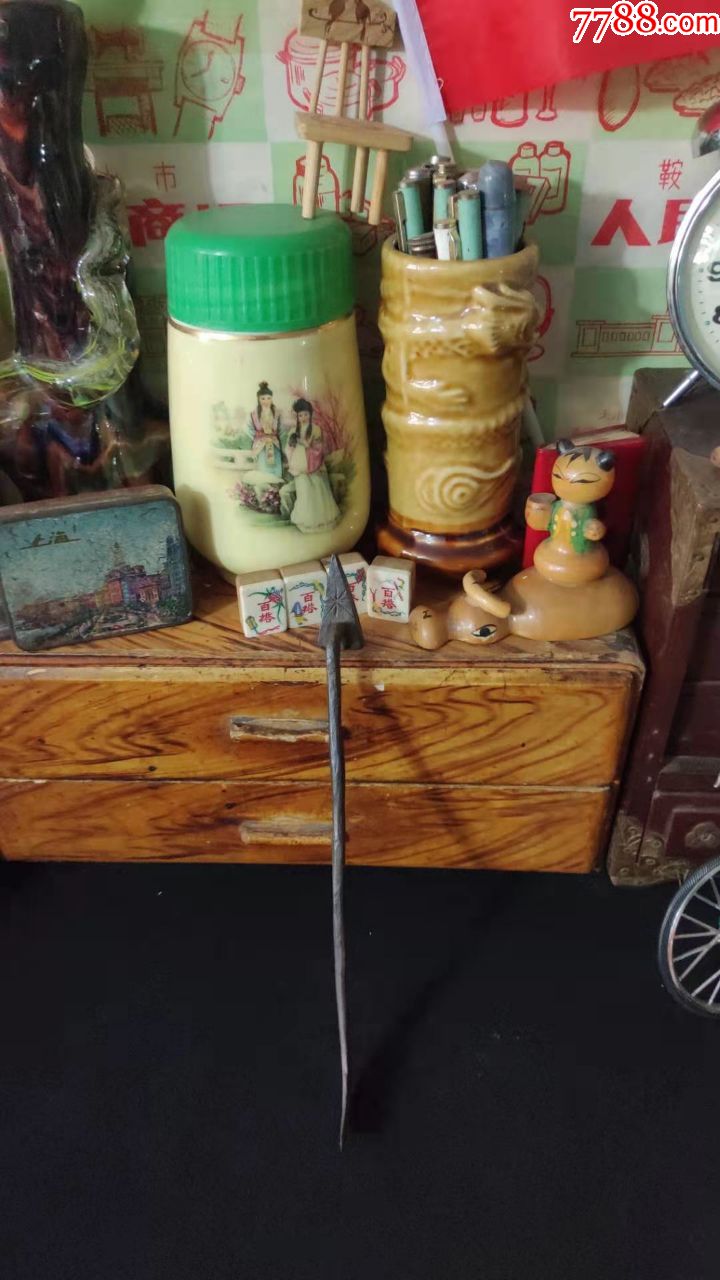 民国老式铁质袖珍熨斗民俗老物品.