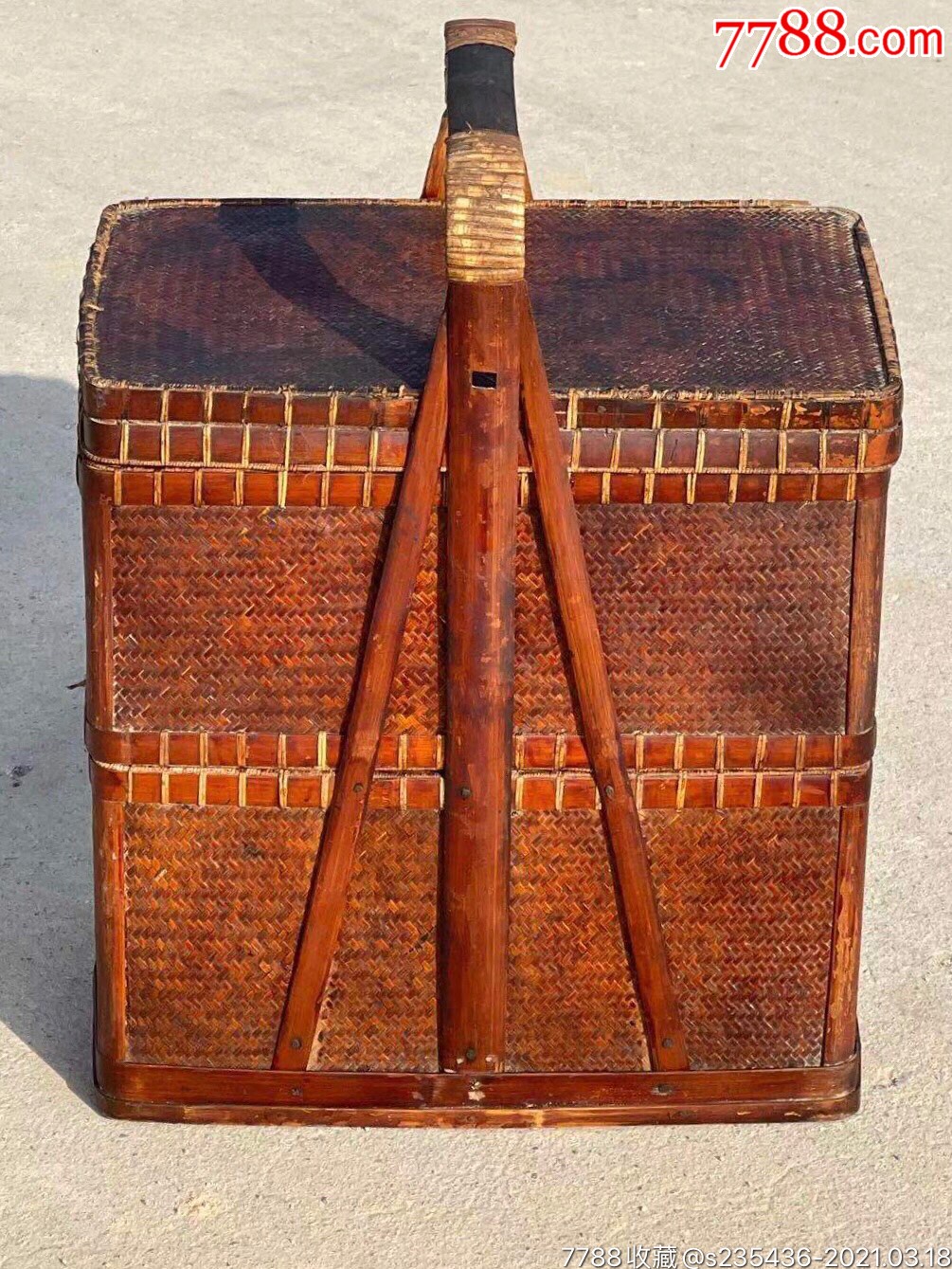 清代紫竹提盒全品包老