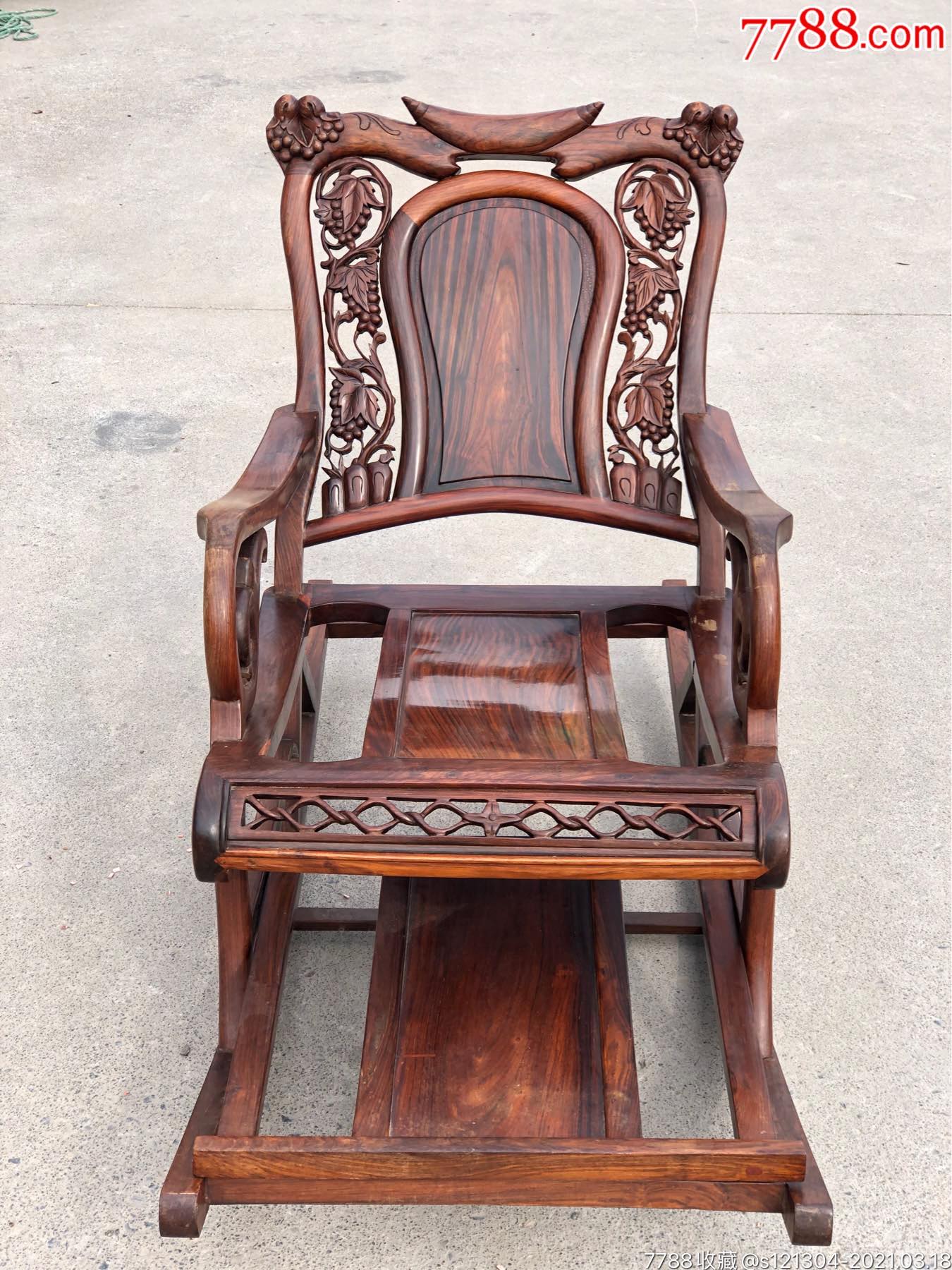 民国红木摇椅老椅子老家具红木家具