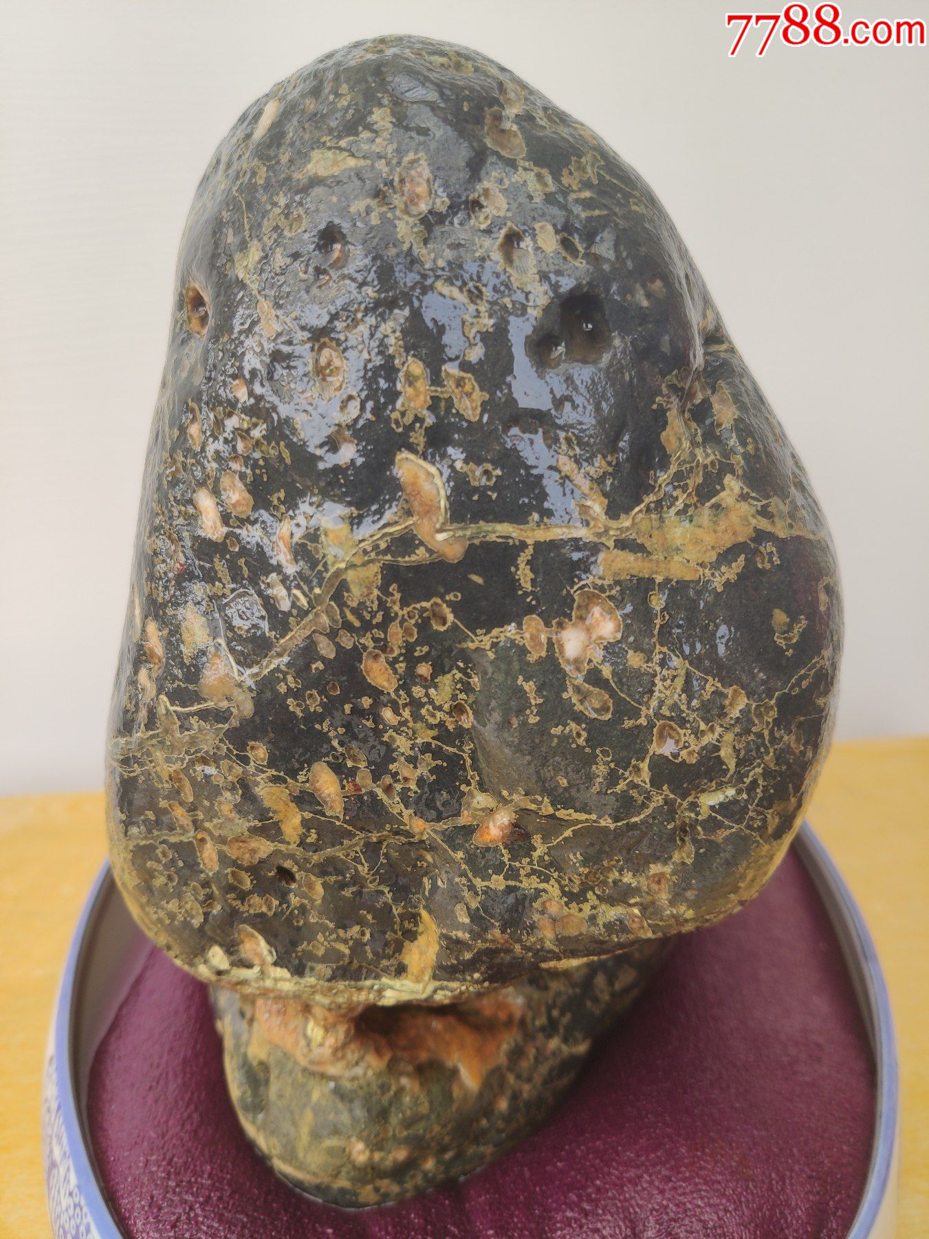 洛阳梅花玉原石1168"闹春图"(枝头花儿绽放,鸟儿争鸣,磁性强,包浆好)