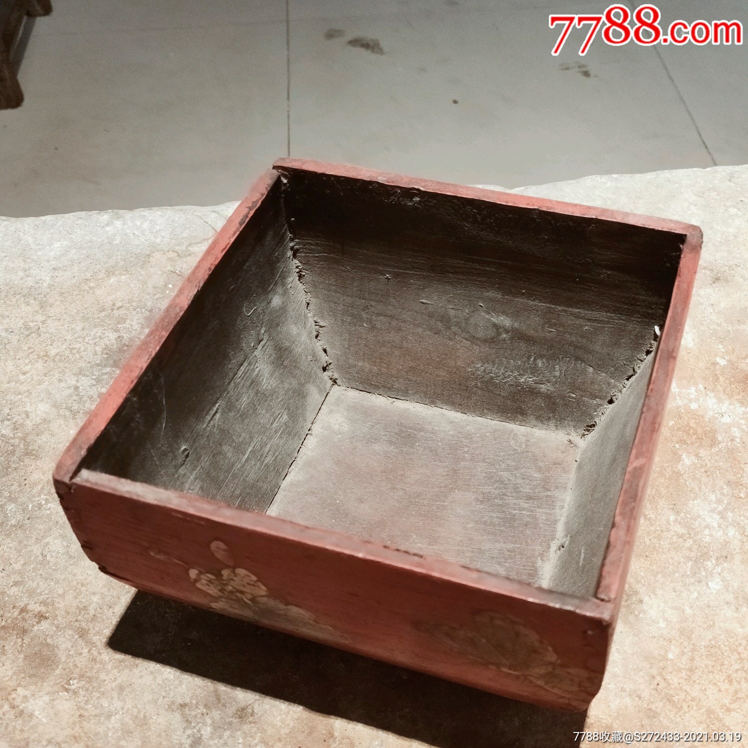 漆描花四方米斗漆描花四方米斗描花工艺精美手感强特具民族风格适合