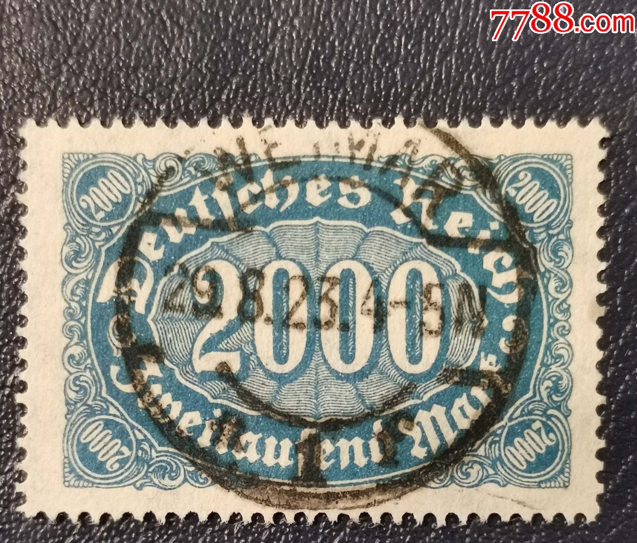 德国1921年数字邮票2000pf信销