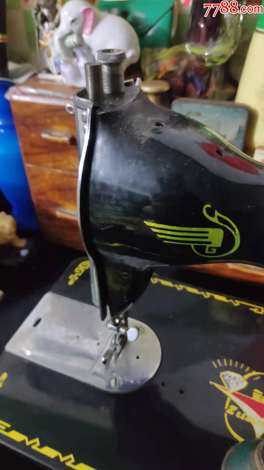 上世纪60-70年代沈阳钻石牌老式缝纫机头民俗老物品.