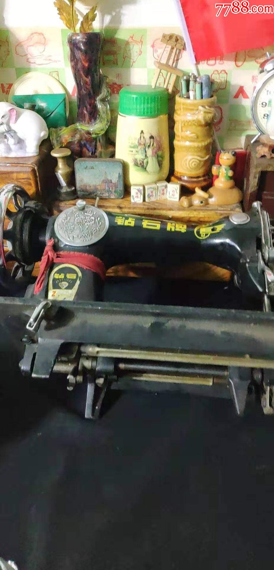 上世纪60-70年代沈阳钻石牌老式缝纫机头民俗老物品.