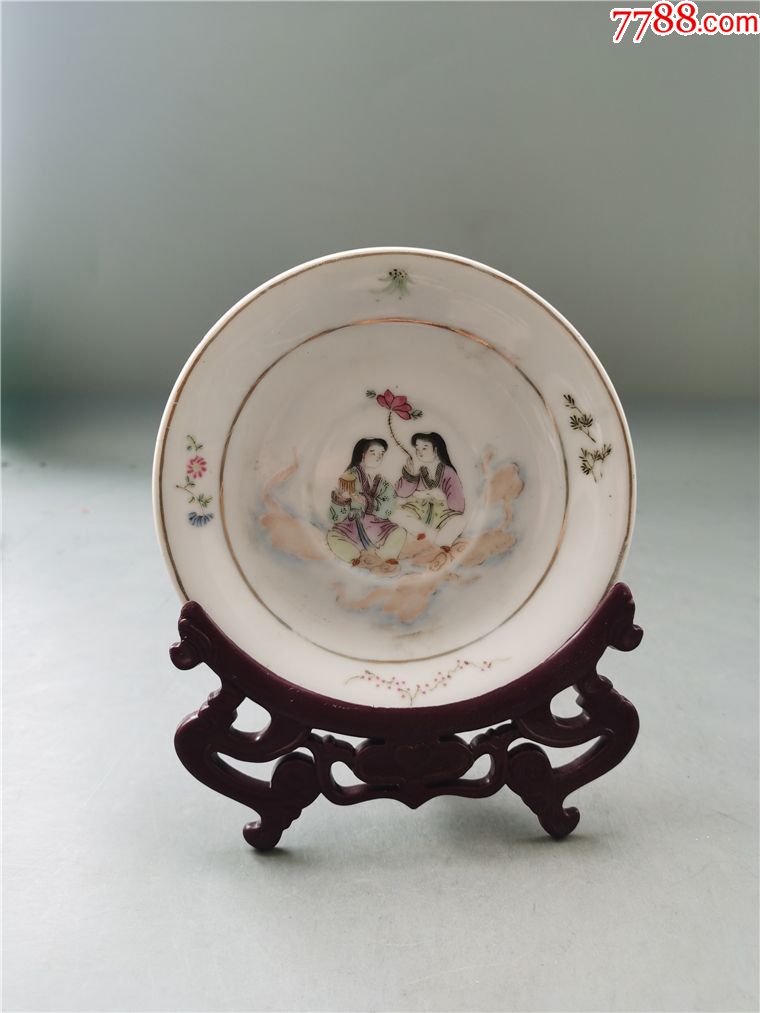 民国粉彩华珍画室合和二仙盘包老碗盘花盆盖缸帽筒杯子水盂渣