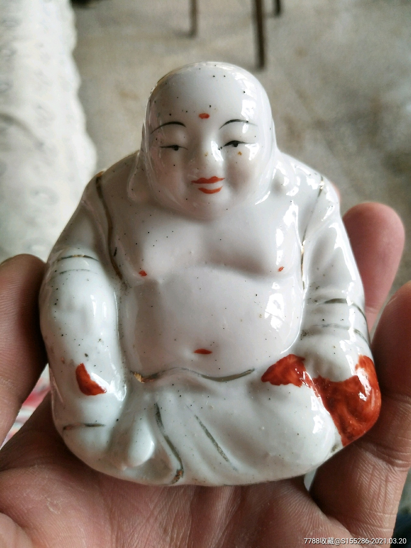 70年代小号弥勒佛佛祖一个品相完整开脸漂亮慈祥包老包真