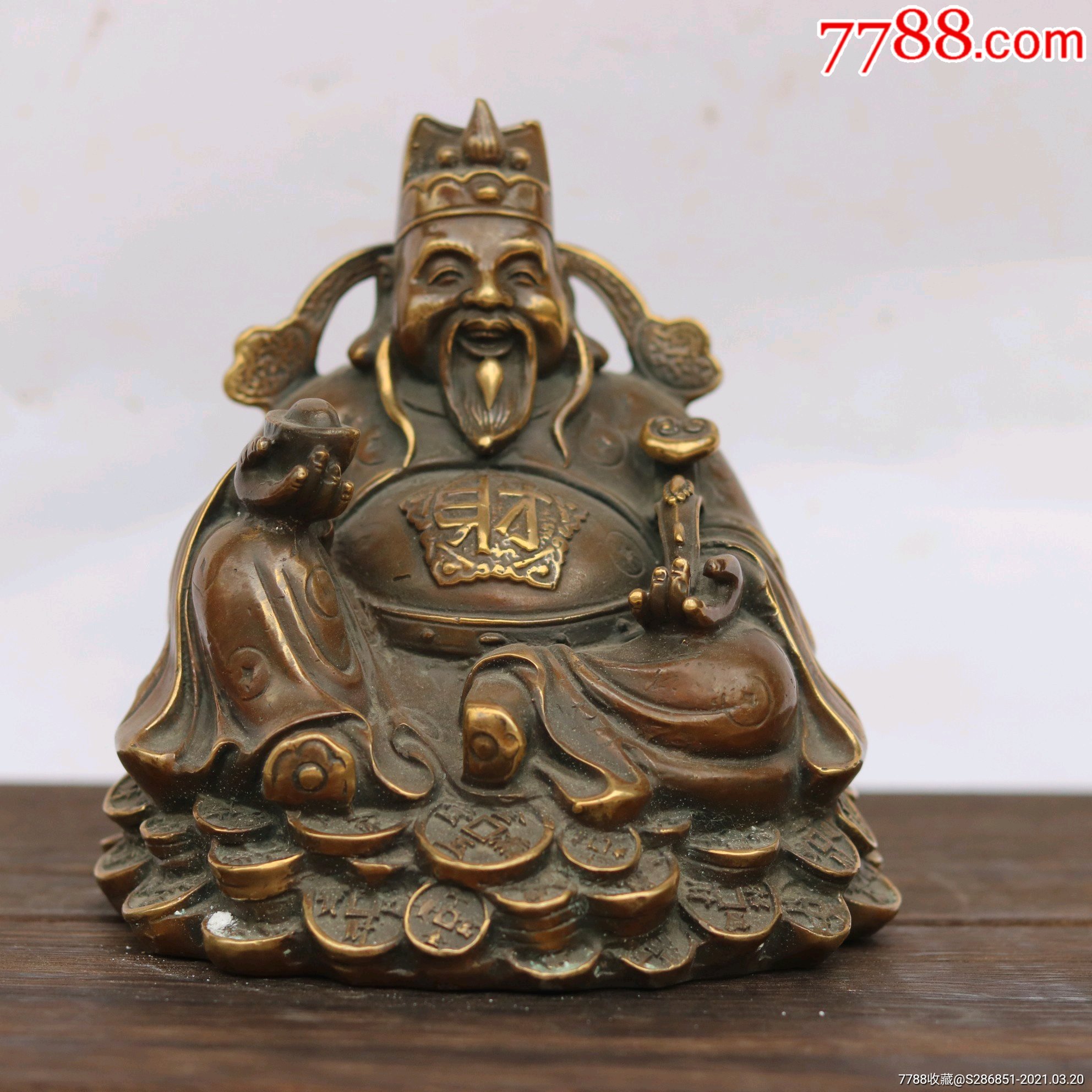 黄铜招财财神不议价