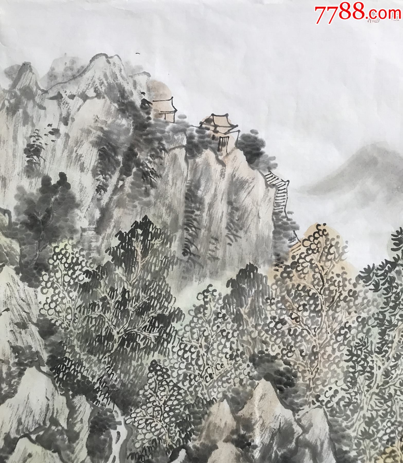 【细笔山水】【终身保真】艺术学院博士硕士贵州省美协会员周继业四尺