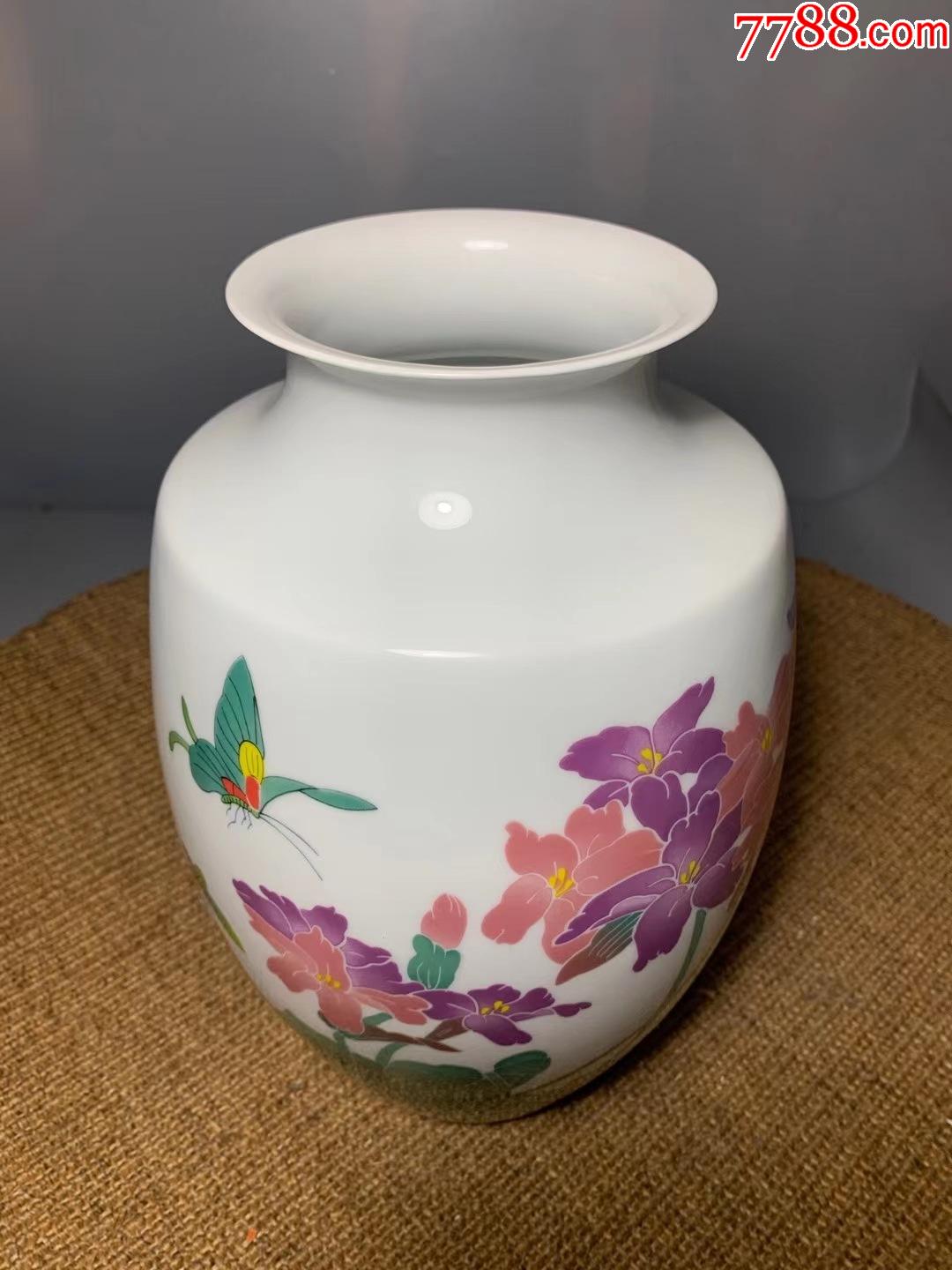 现代官窑,国家瓷釉下五彩瓷花瓶