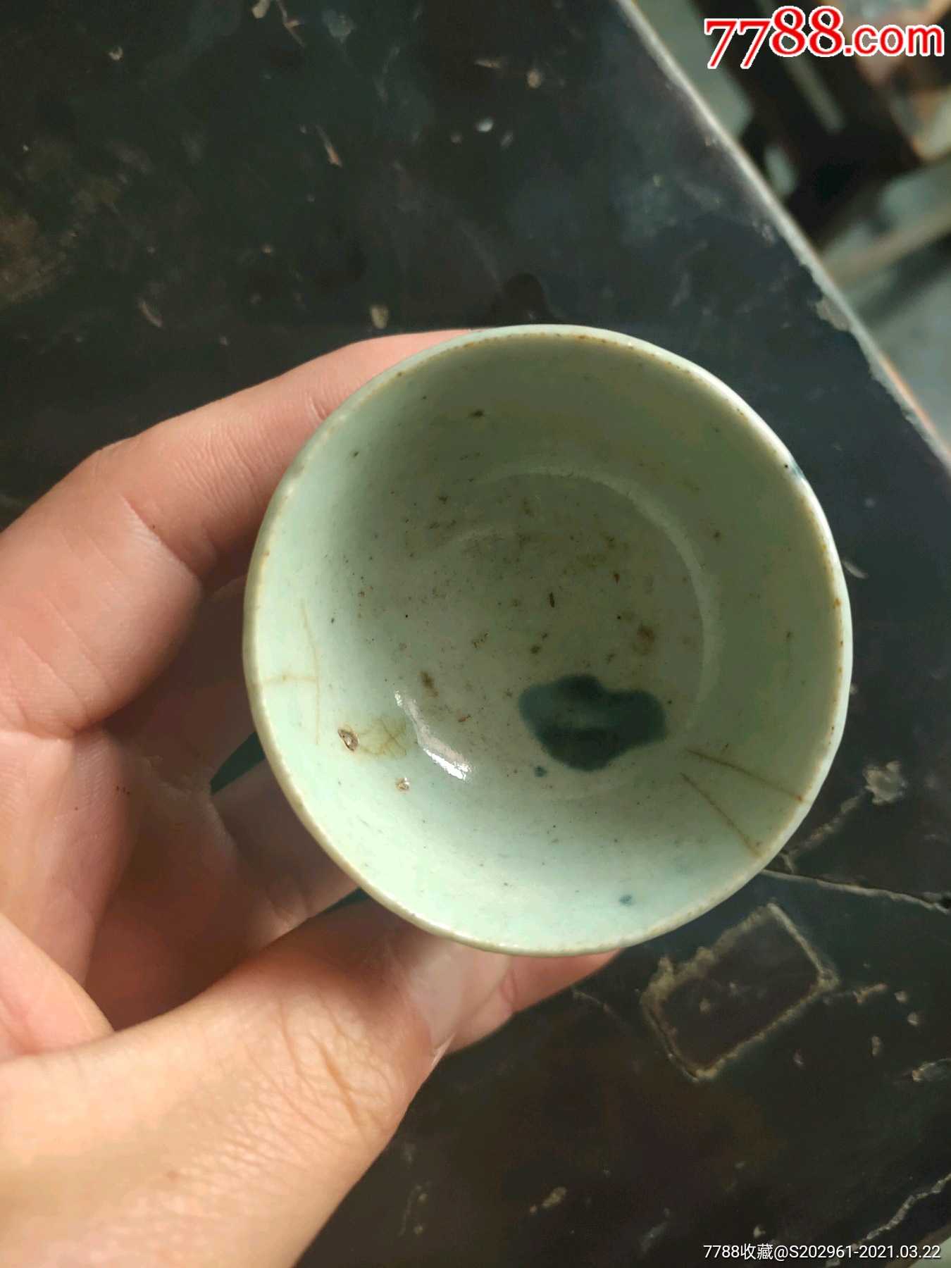 清代青花小酒杯