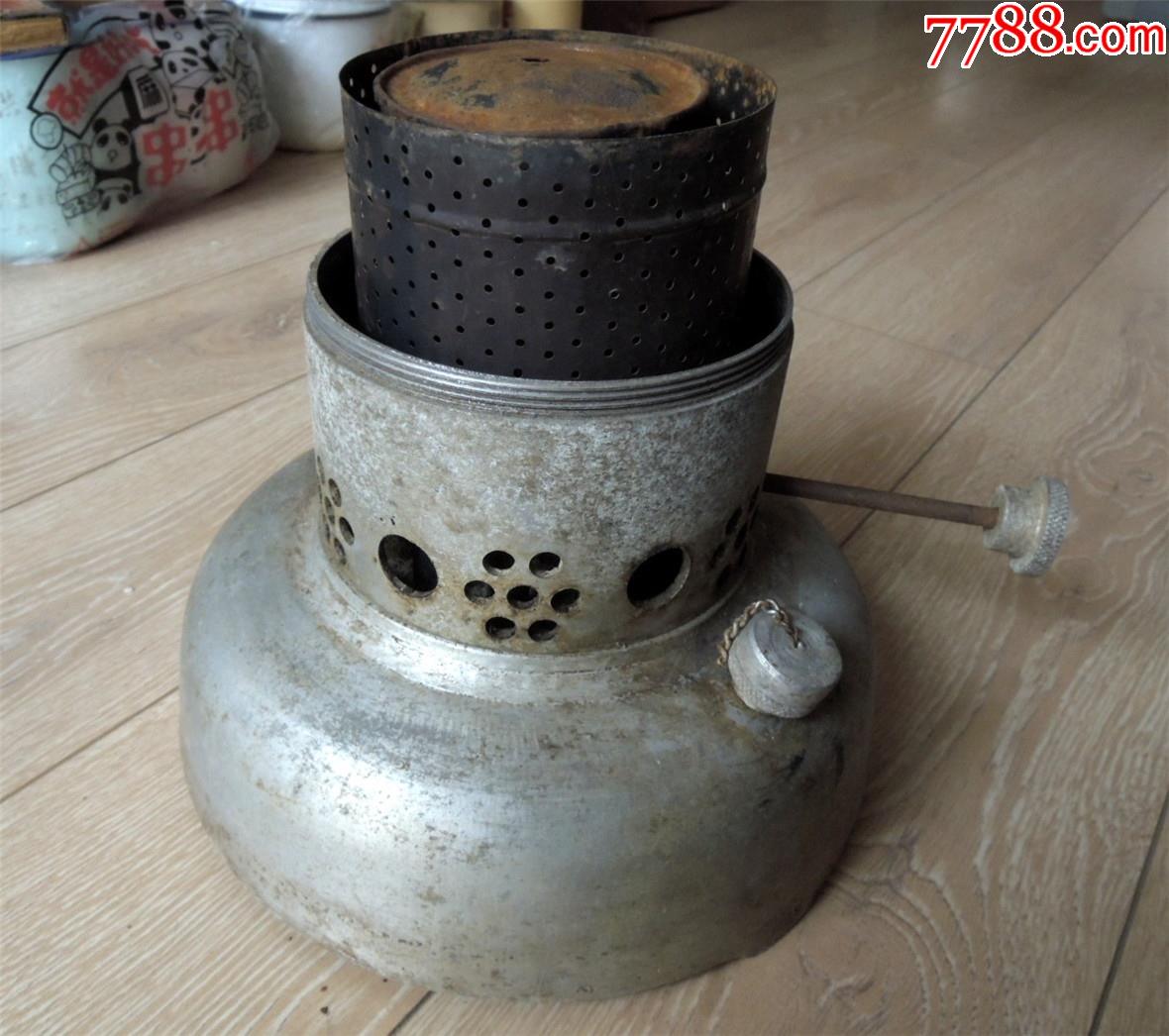 怀旧收藏-解放初期大号铝制火锅可调节煤油炉大全套-厚重实用3.8kg