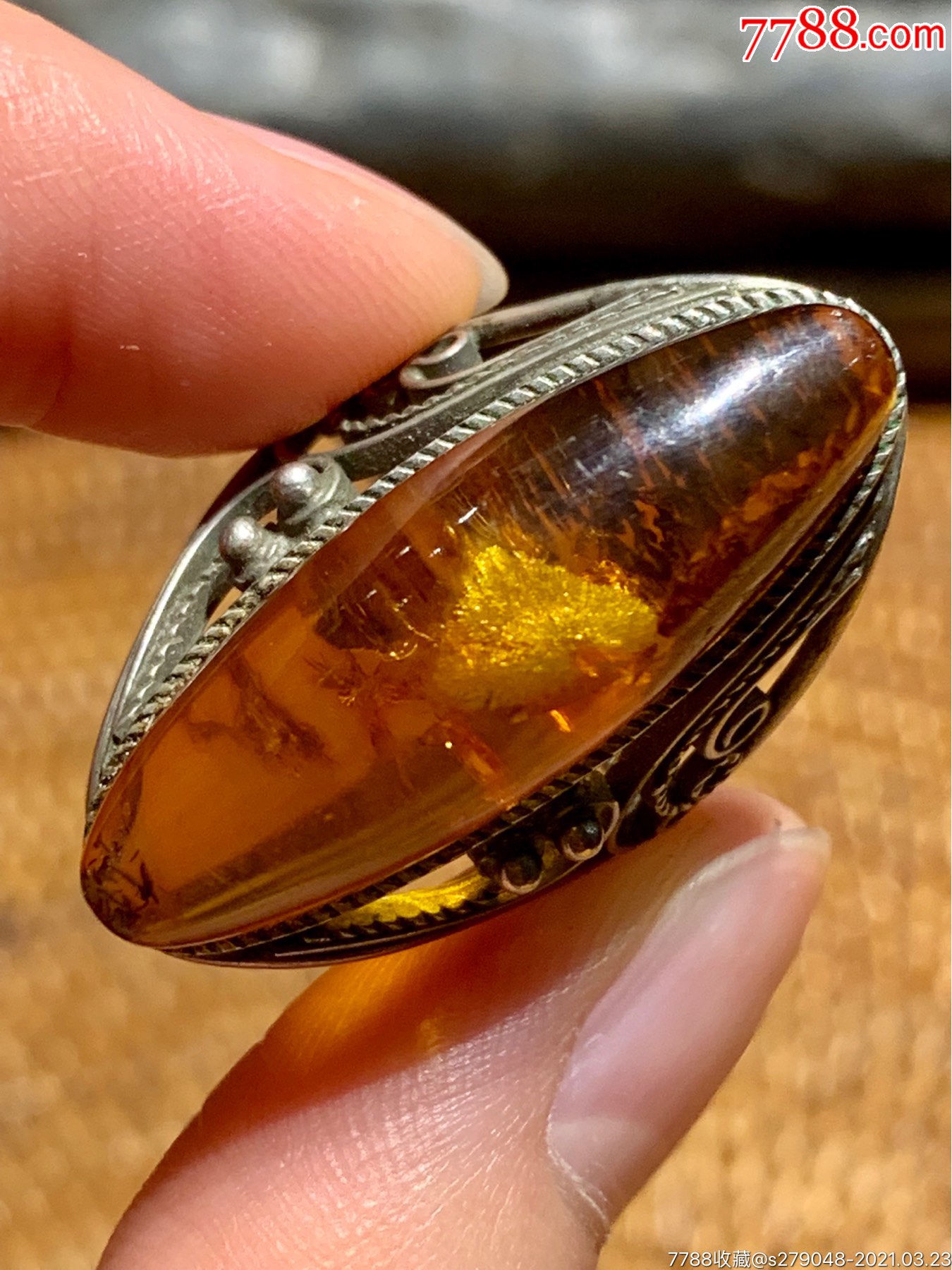 古董琥珀蜜蜡戒指-价格:780元-se79077573-琥珀-零售-7788砚台收藏