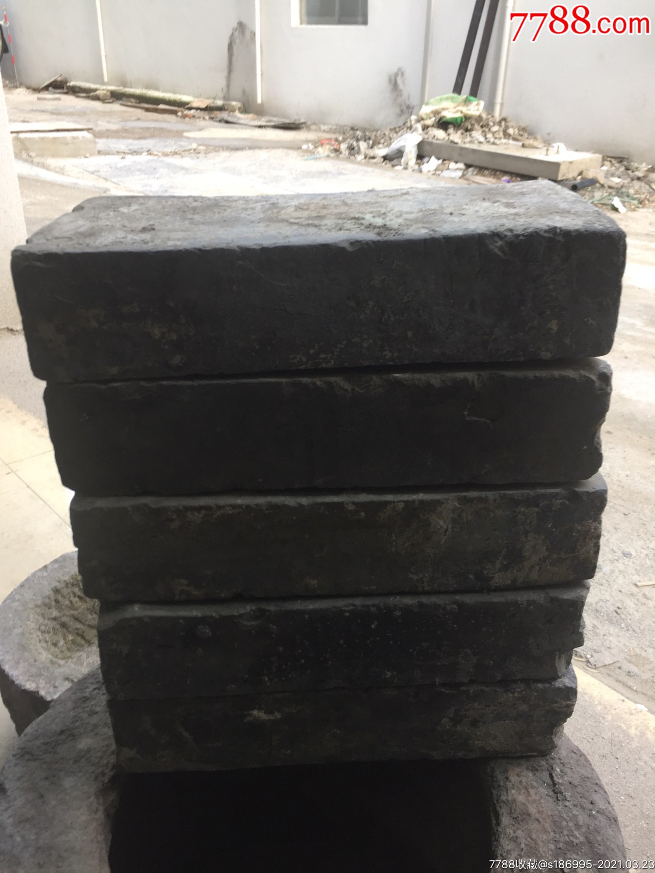 明清青砖共8块可磨砚金砖京砖