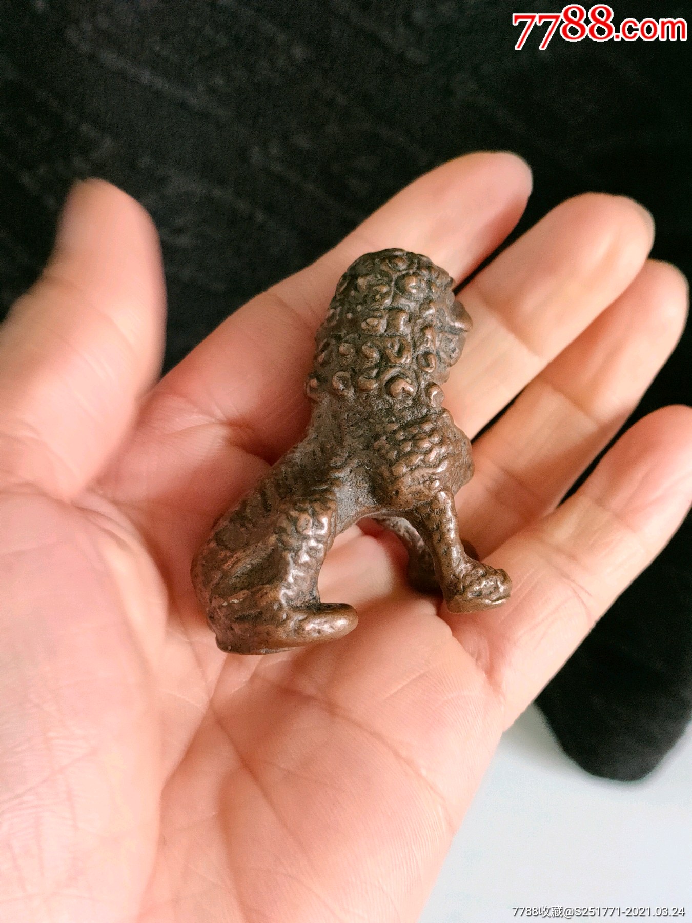 清代红铜小狮子
