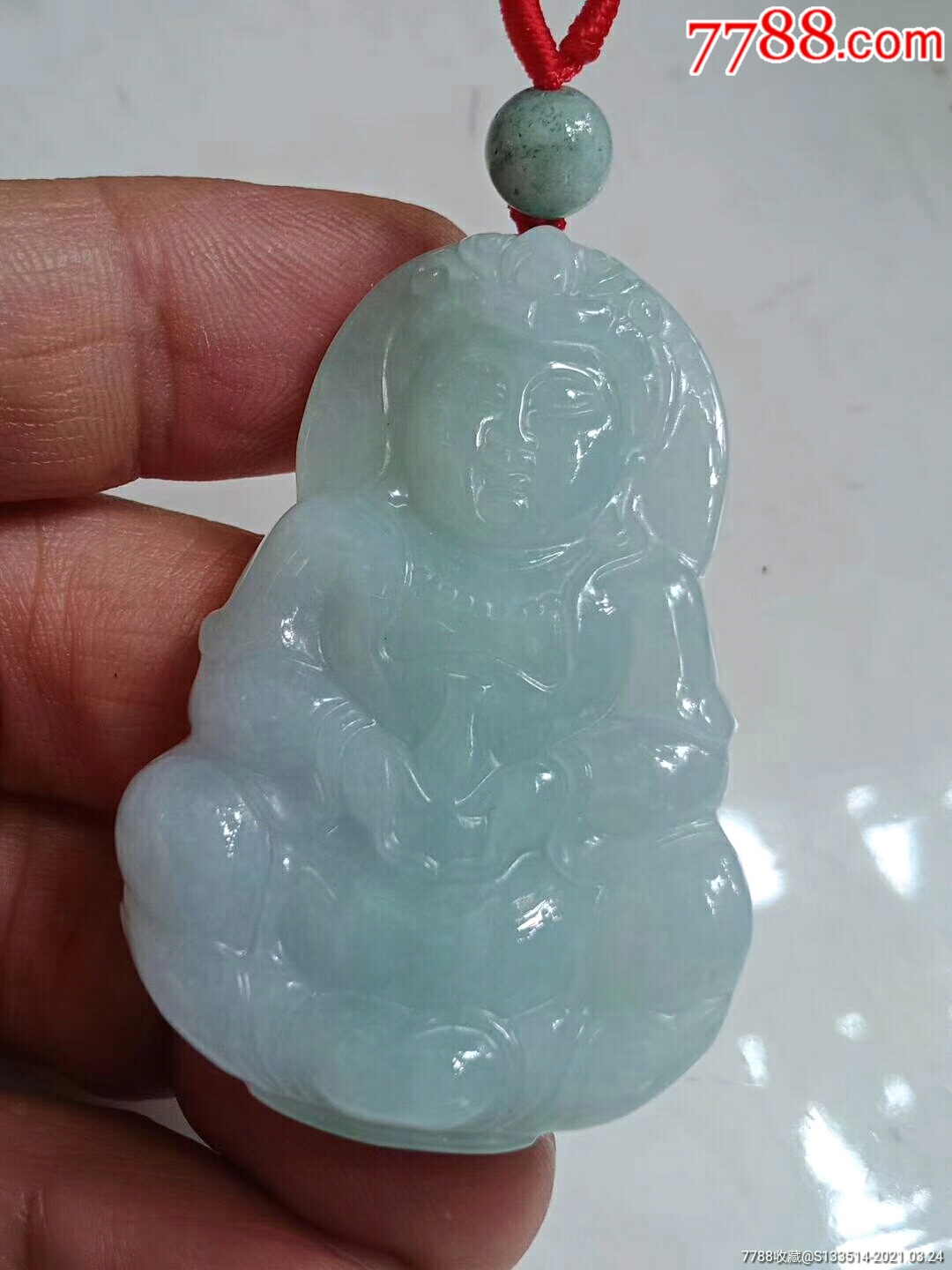 缅甸翡翠16926观音菩萨挂件送证书