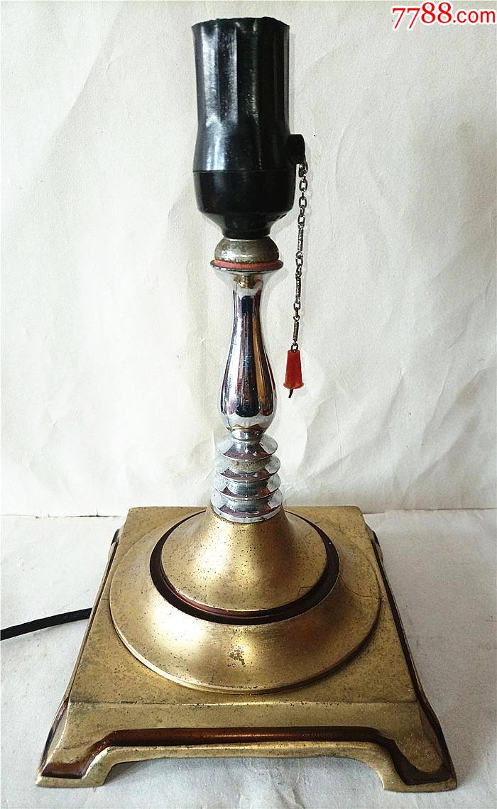 怀旧纯铜底座老台灯