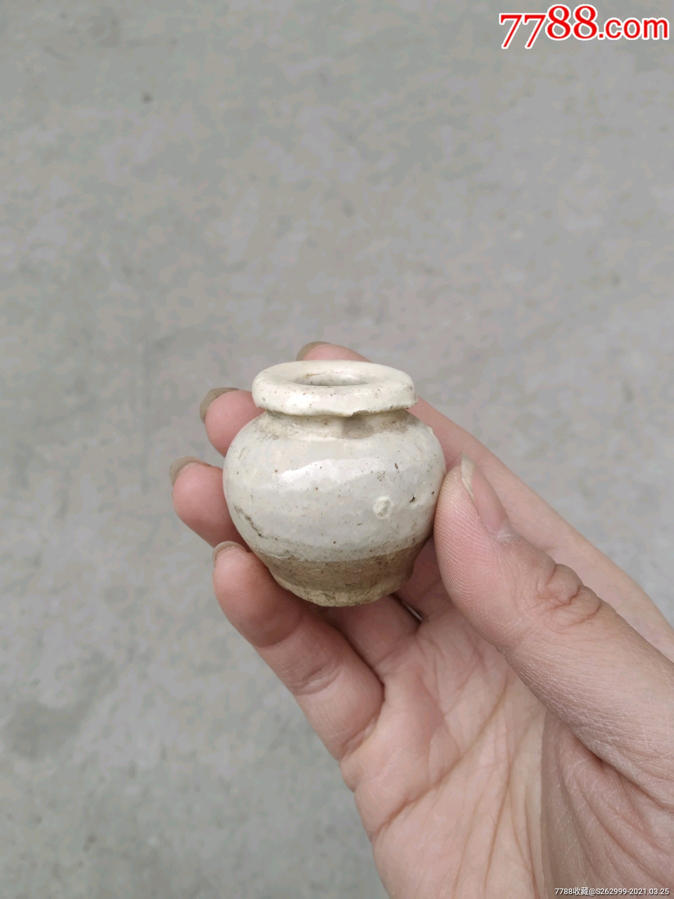 白釉小瓷罐,小水盂