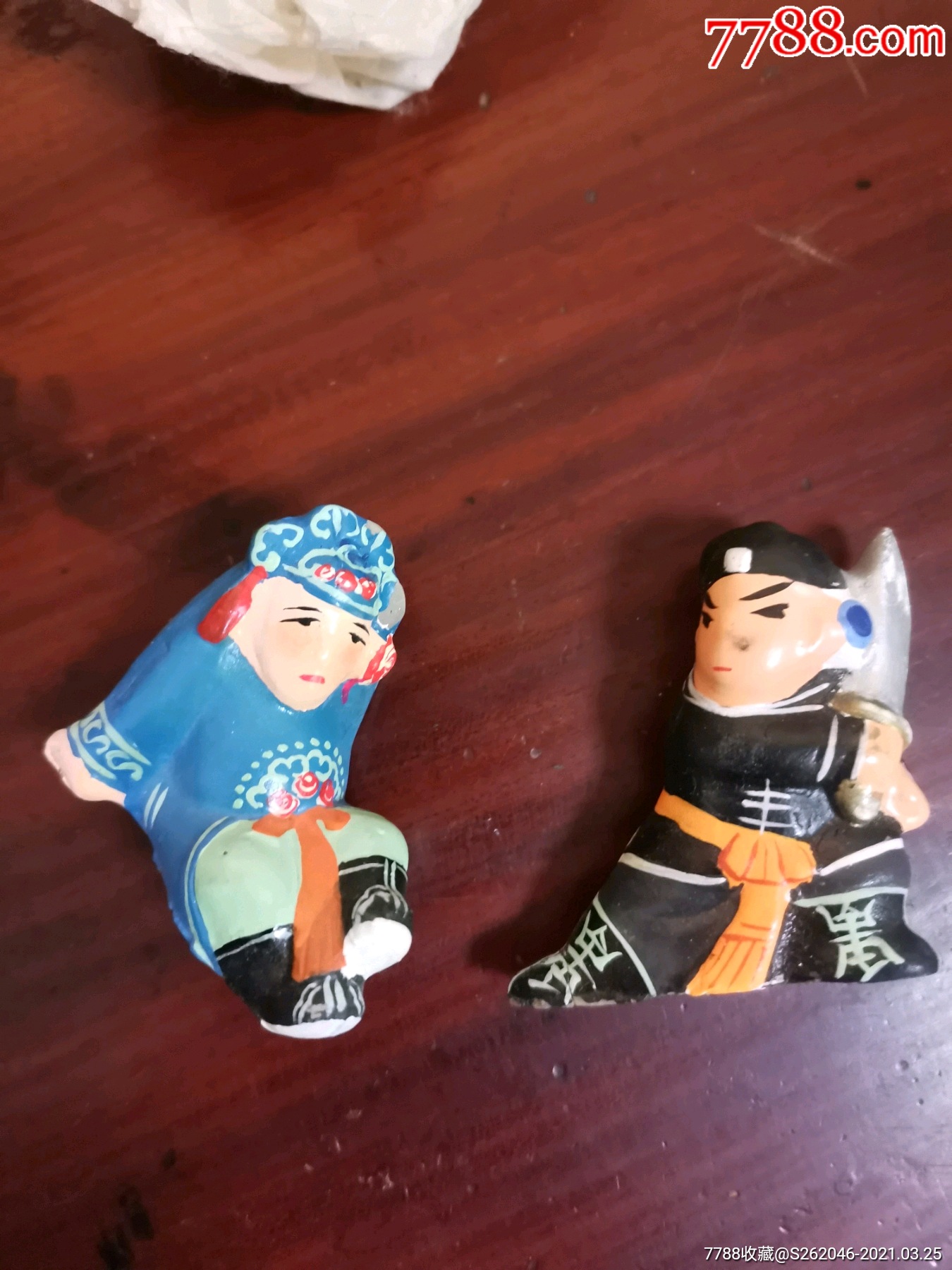 苏州虎丘彩绘泥人杀庆武松杀西门庆