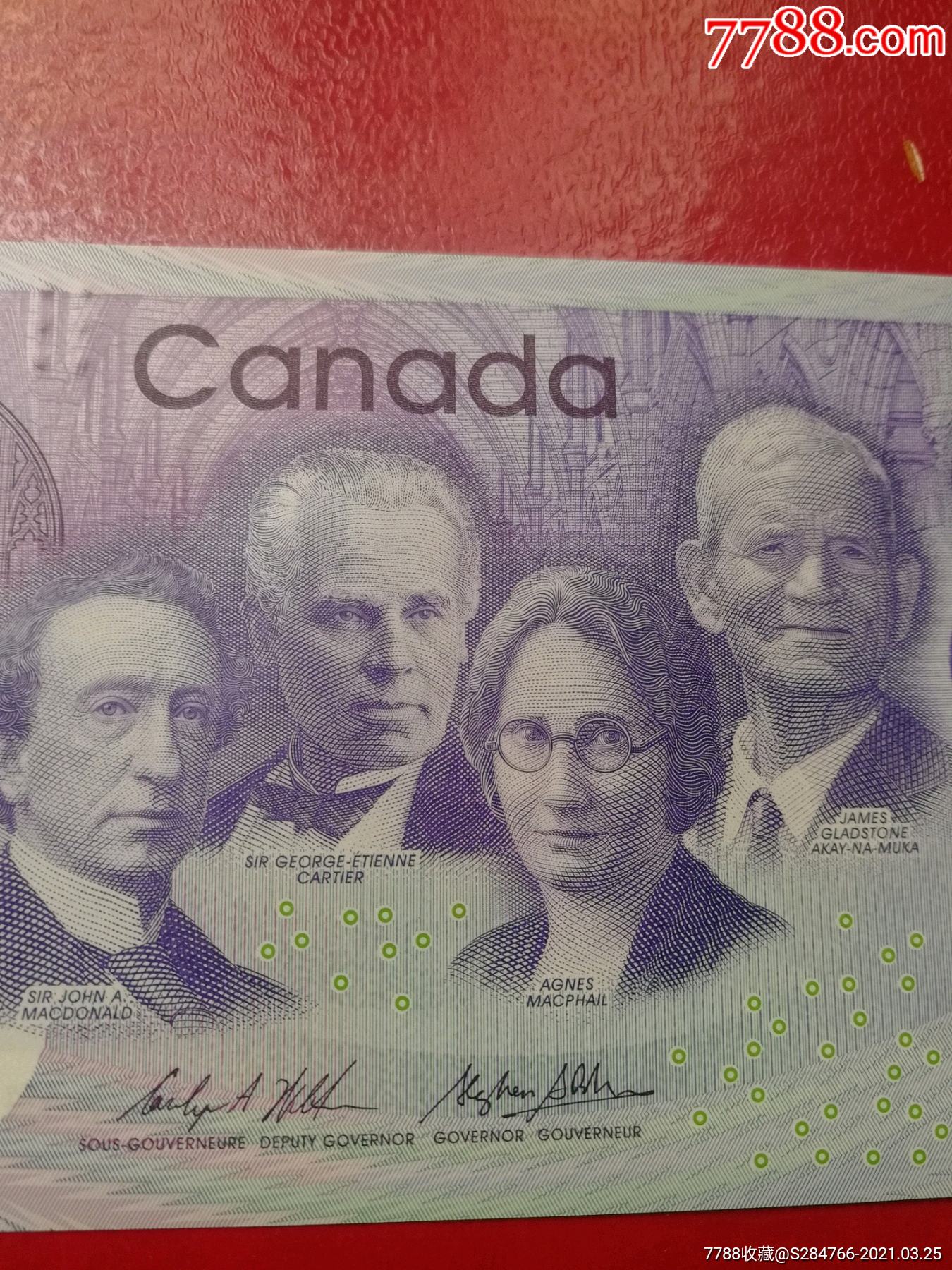 加拿大建国150周年10加元塑料纪念钞一张