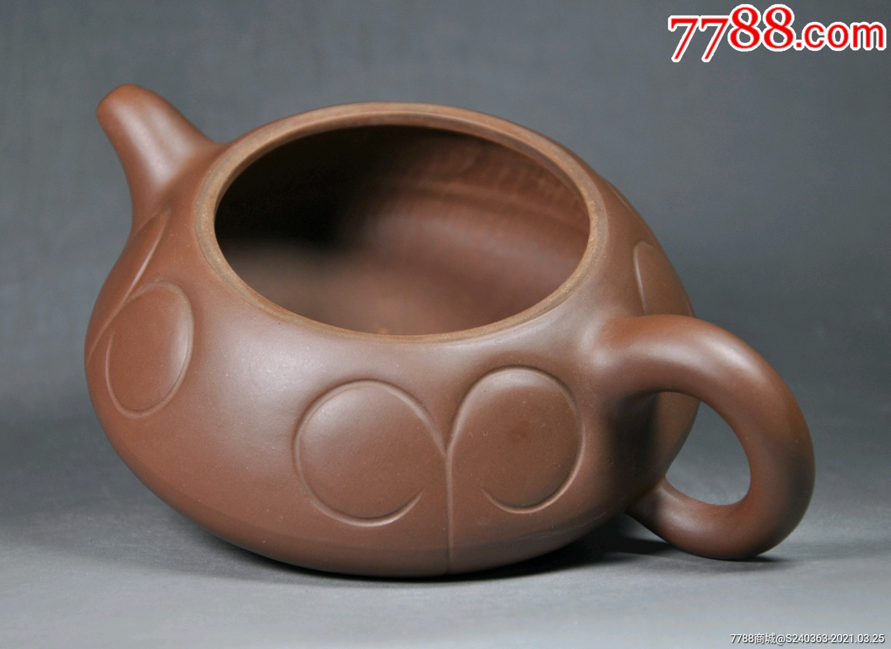 90年代朱小华制如意石瓢壶_紫砂壶_第6张_7788陶器收藏