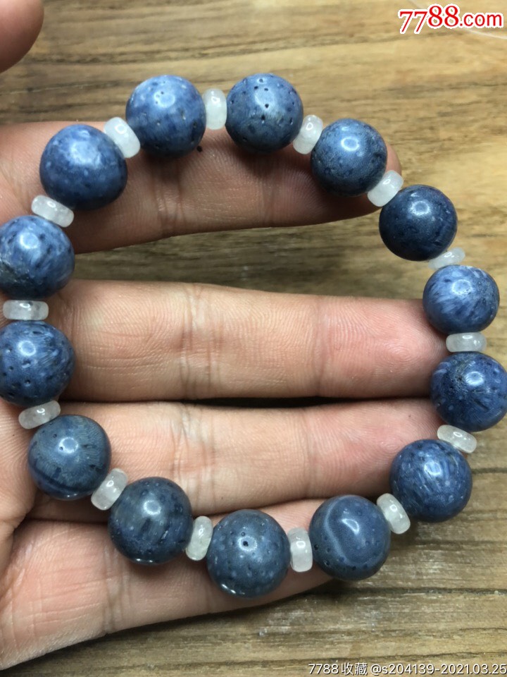 天然蓝色珊瑚手串_价格200元_第1张_7788收藏__收藏热线