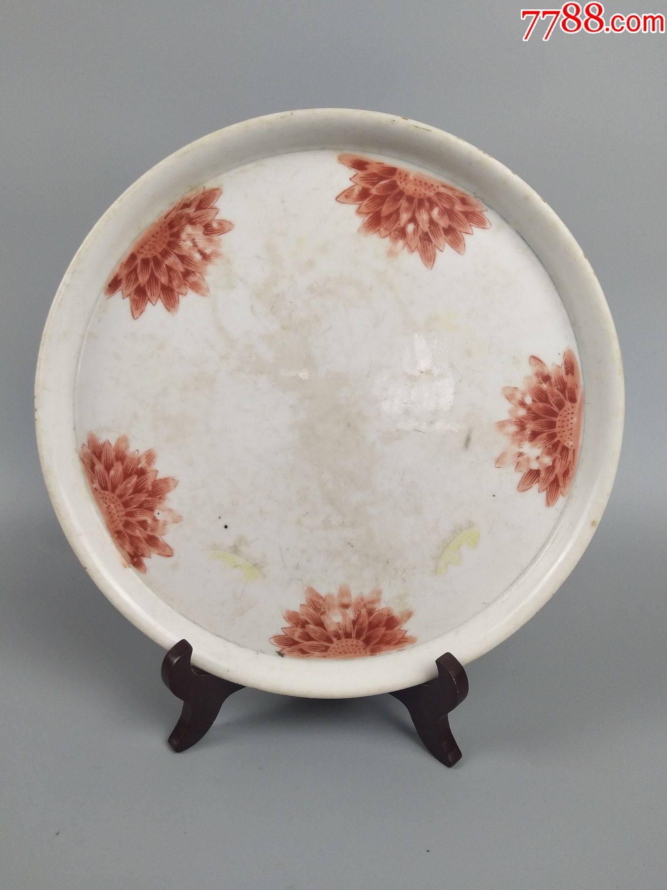 粉彩花卉茶盘_第1张_7788陶瓷